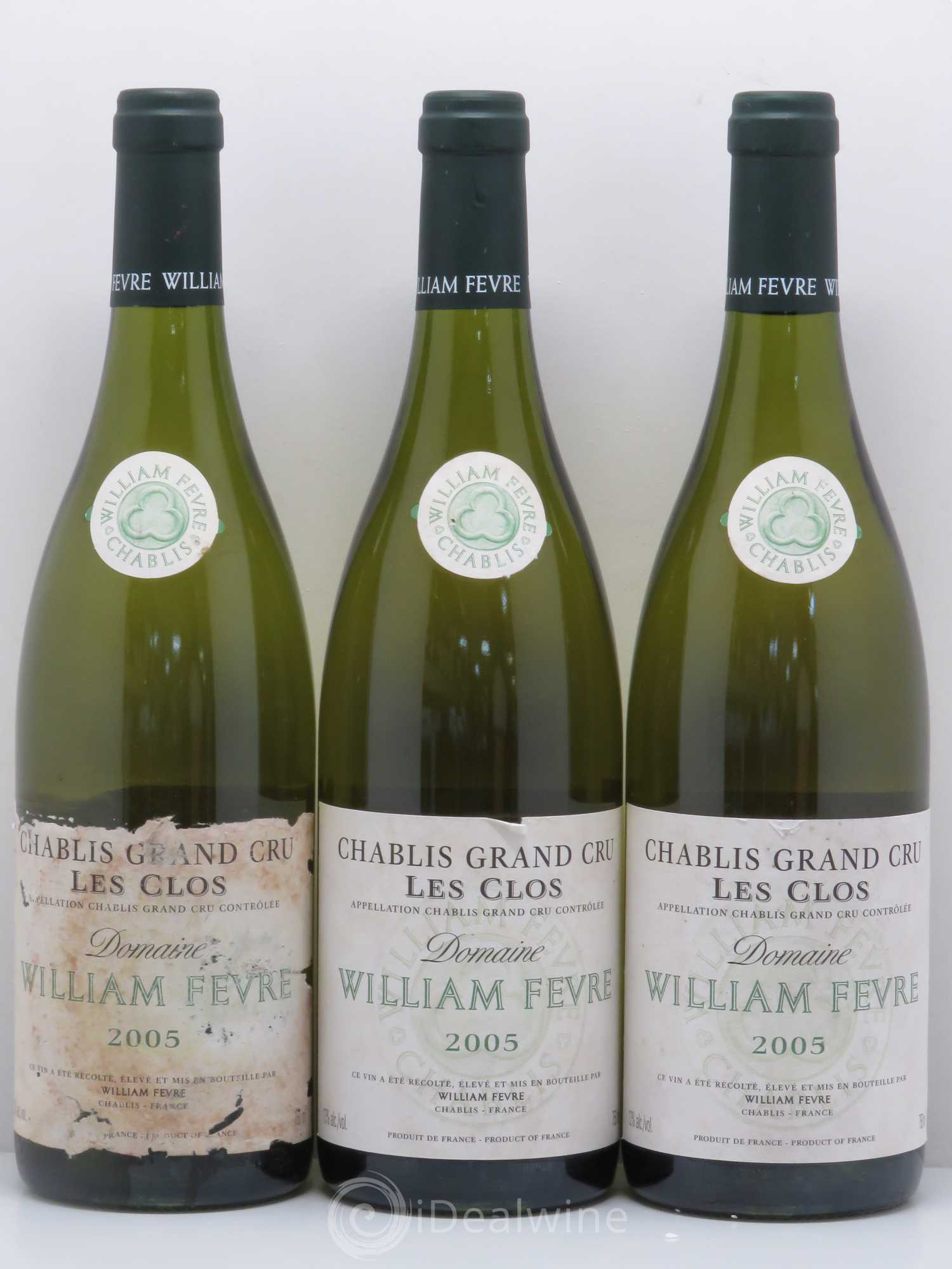 Chablis Grand Cru Les Clos William Fèvre 2005 - Lot de 3 bouteilles - 0
