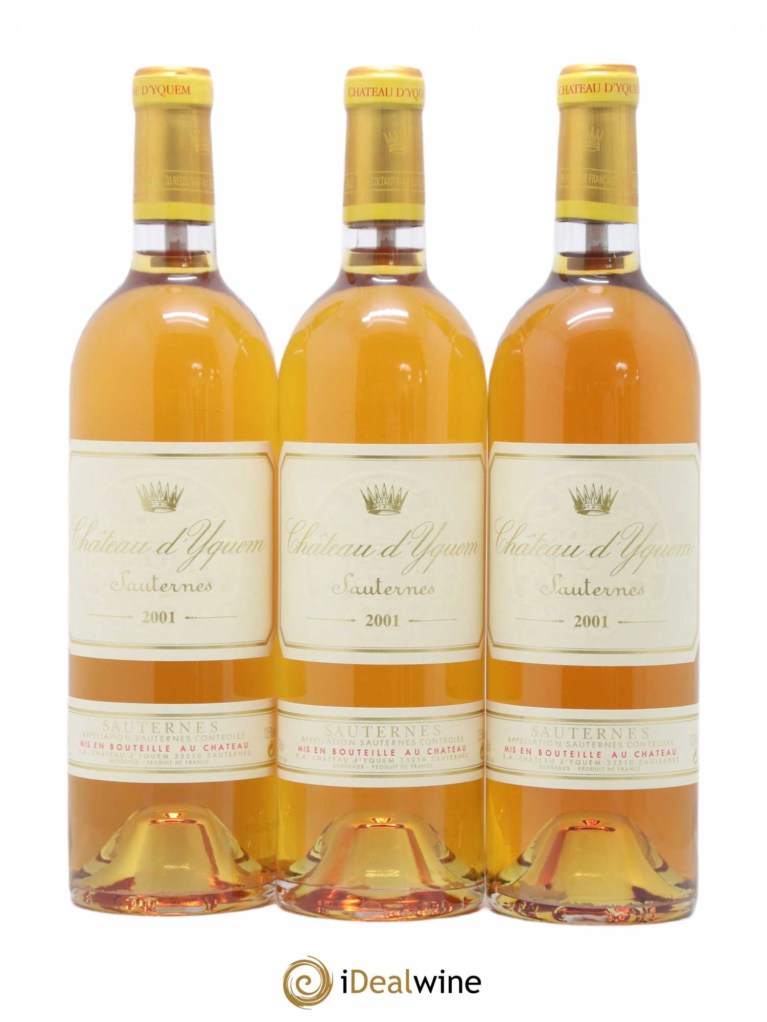 Château d' Yquem 1er Cru Classé Supérieur 2001 - Lotto di 3 bottiglie - 0