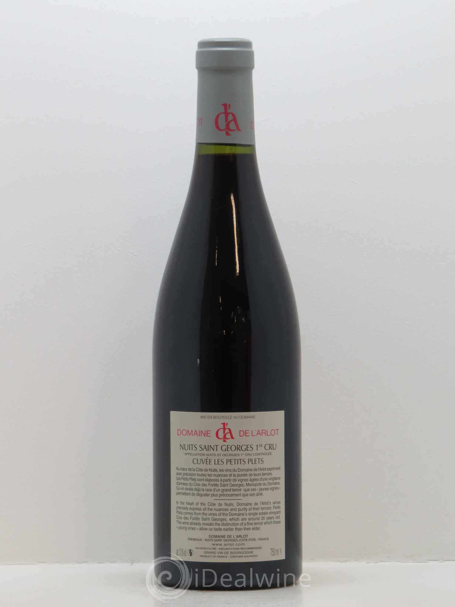 Nuits-Saint-Georges 1er Cru Les Petits Plets Domaine de l'Arlot 2013 - Lot de 1 bouteille - 1