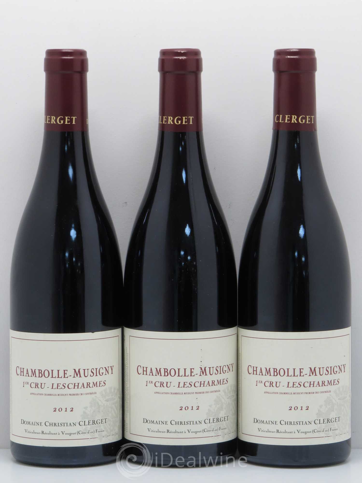 Chambolle-Musigny 1er Cru Les Charmes Christian Clerget 2012 - Lot de 3 bouteilles - 0
