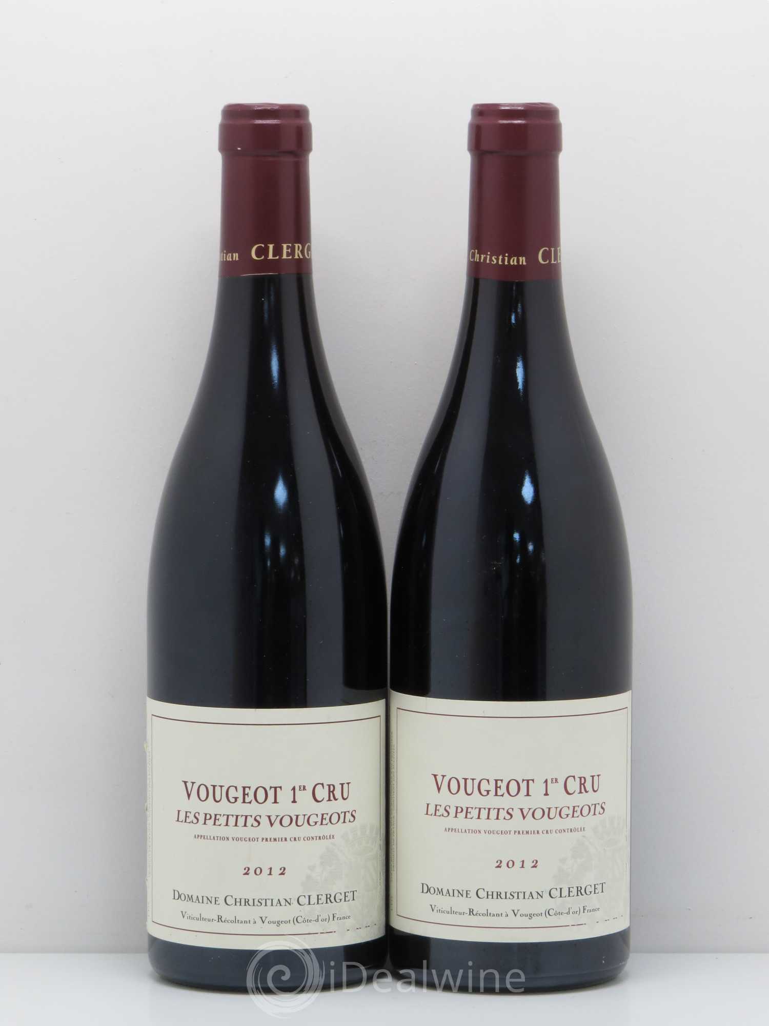 Vougeot 1er Cru Les Petits Vougeot Christian Clerget 2012 - Lot de 2 bouteilles - 0