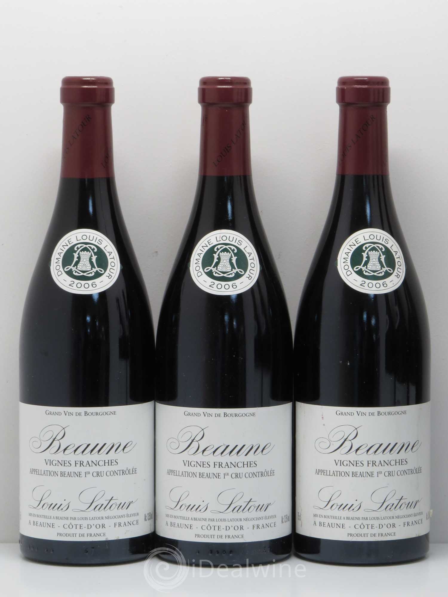 Beaune 1er Cru Vignes Franches Louis Latour 2006 - Lot de 6 bouteilles - 1
