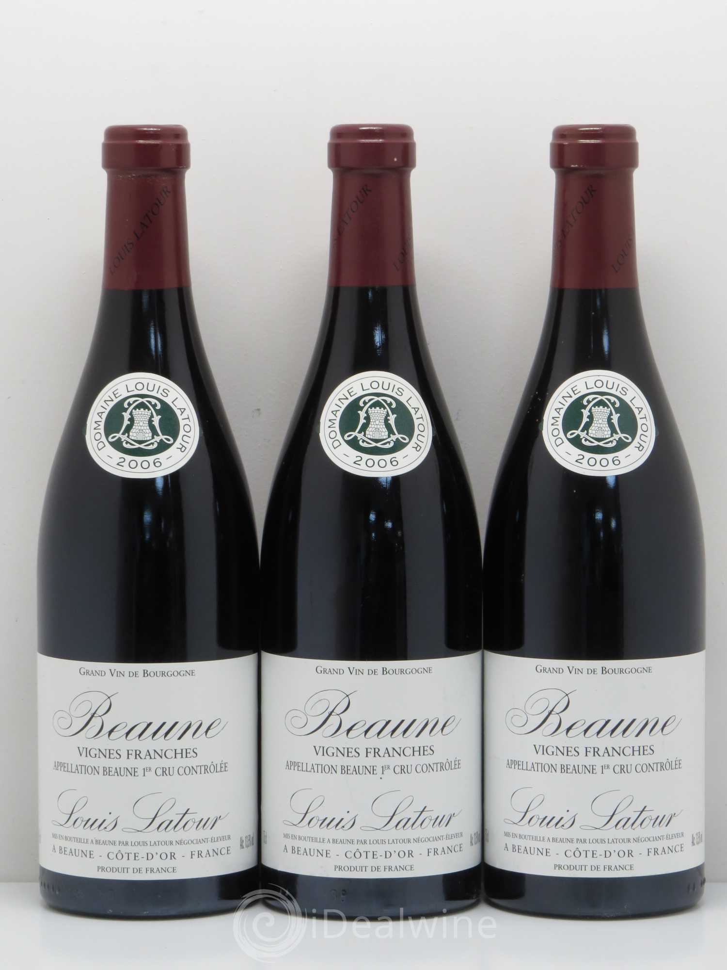 Beaune 1er Cru Vignes Franches Louis Latour 2006 - Lot de 3 bouteilles - 0