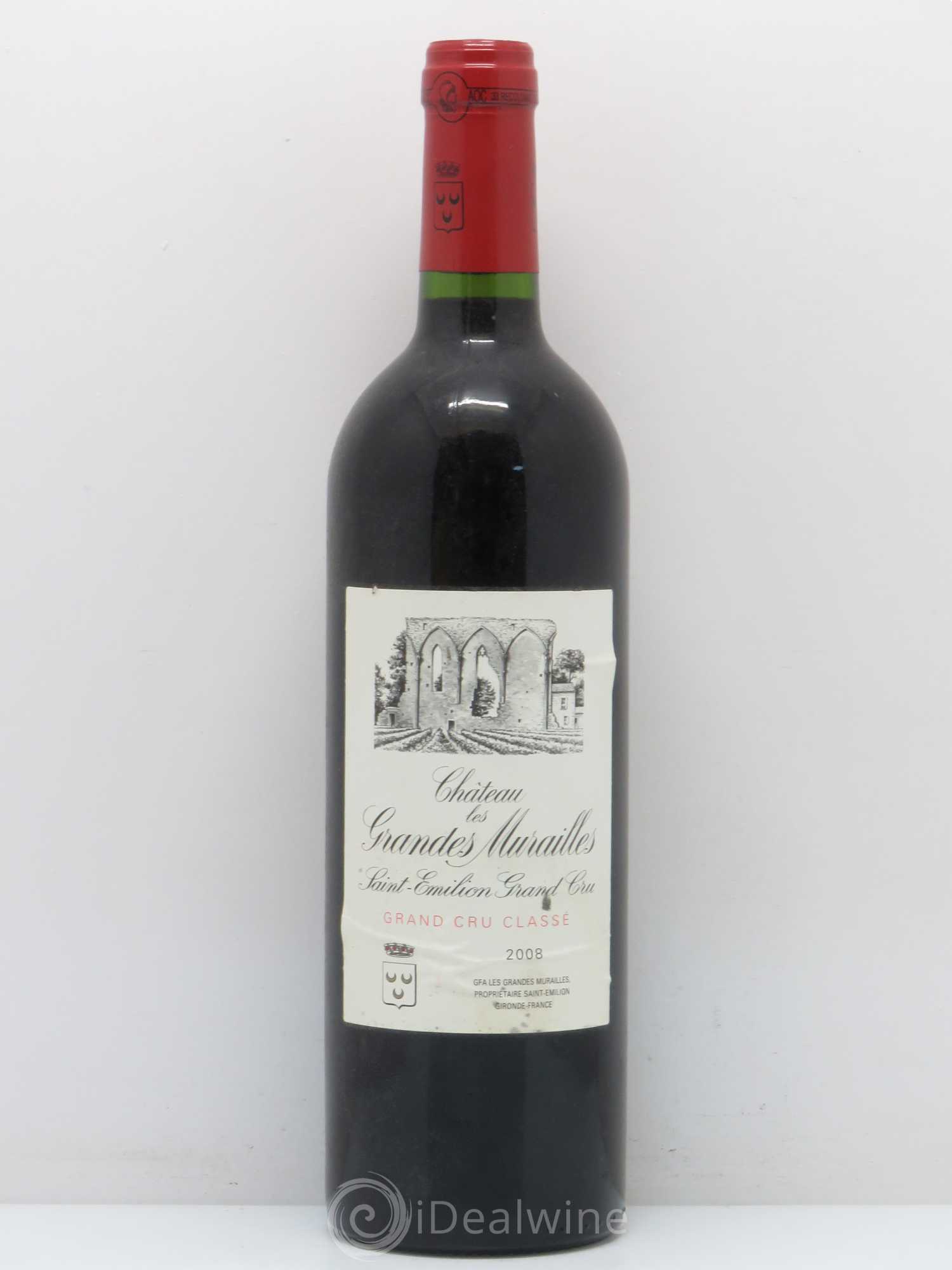 Château les Grandes Murailles Grand Cru Classé 2008 - Lot de 1 bouteille - 0