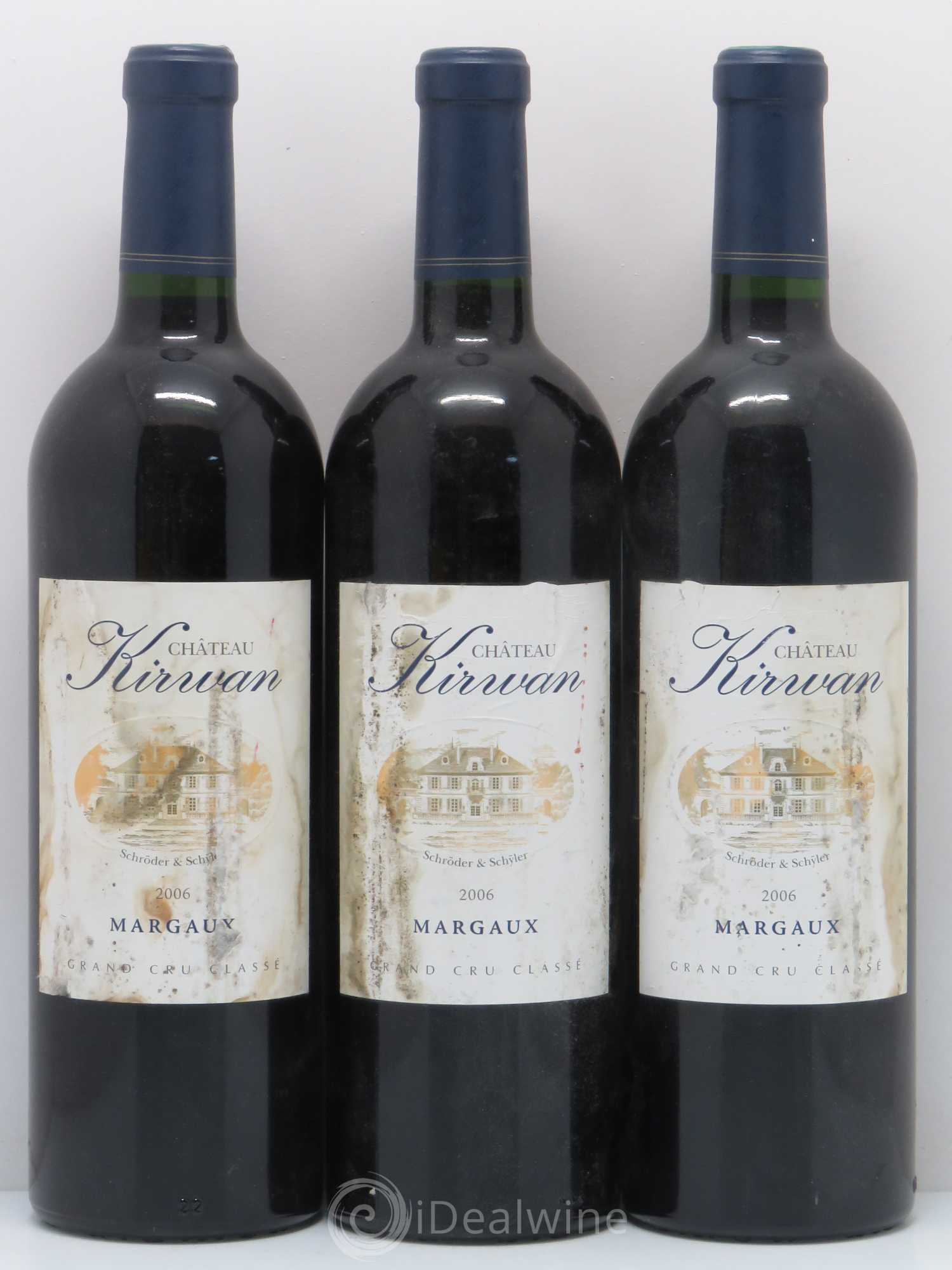 Château Kirwan 3ème Grand Cru Classé 2006 - Lot de 3 bouteilles - 0
