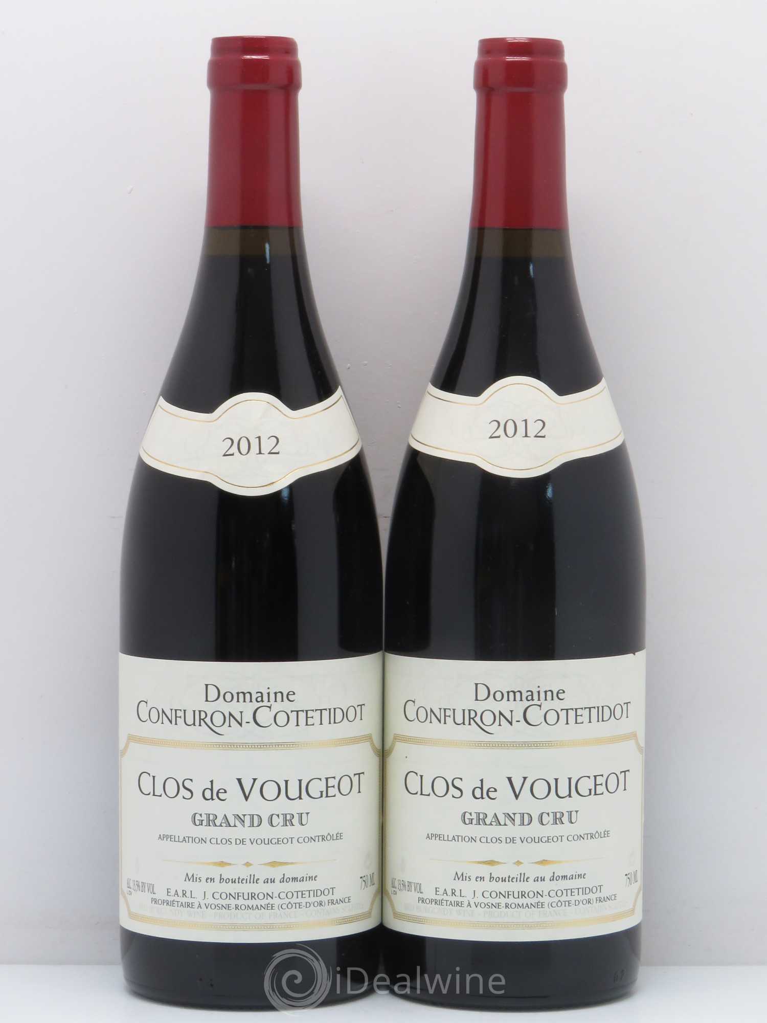 Clos de Vougeot Grand Cru Confuron-Cotetidot 2012 - Lot de 2 bouteilles - 0
