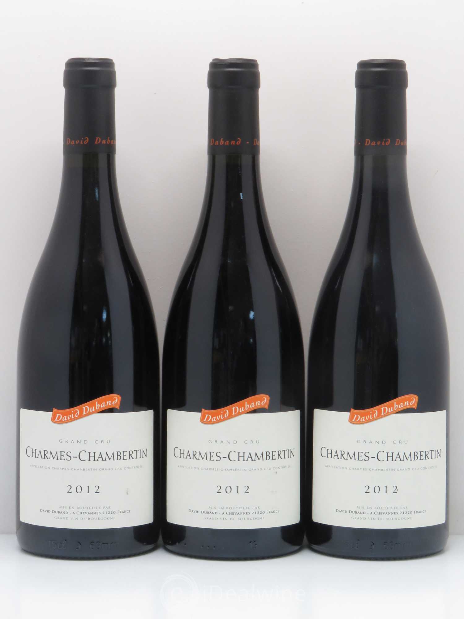 Charmes-Chambertin Grand Cru David Duband (Domaine) 2012 - Lot de 3 bouteilles - 0