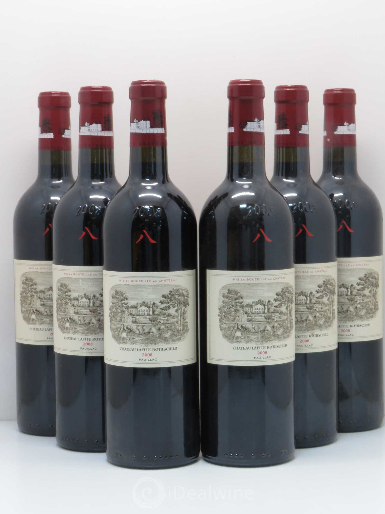 Château Lafite Rothschild 1er Grand Cru Classé 2008 - Lot de 6 bouteilles - 0