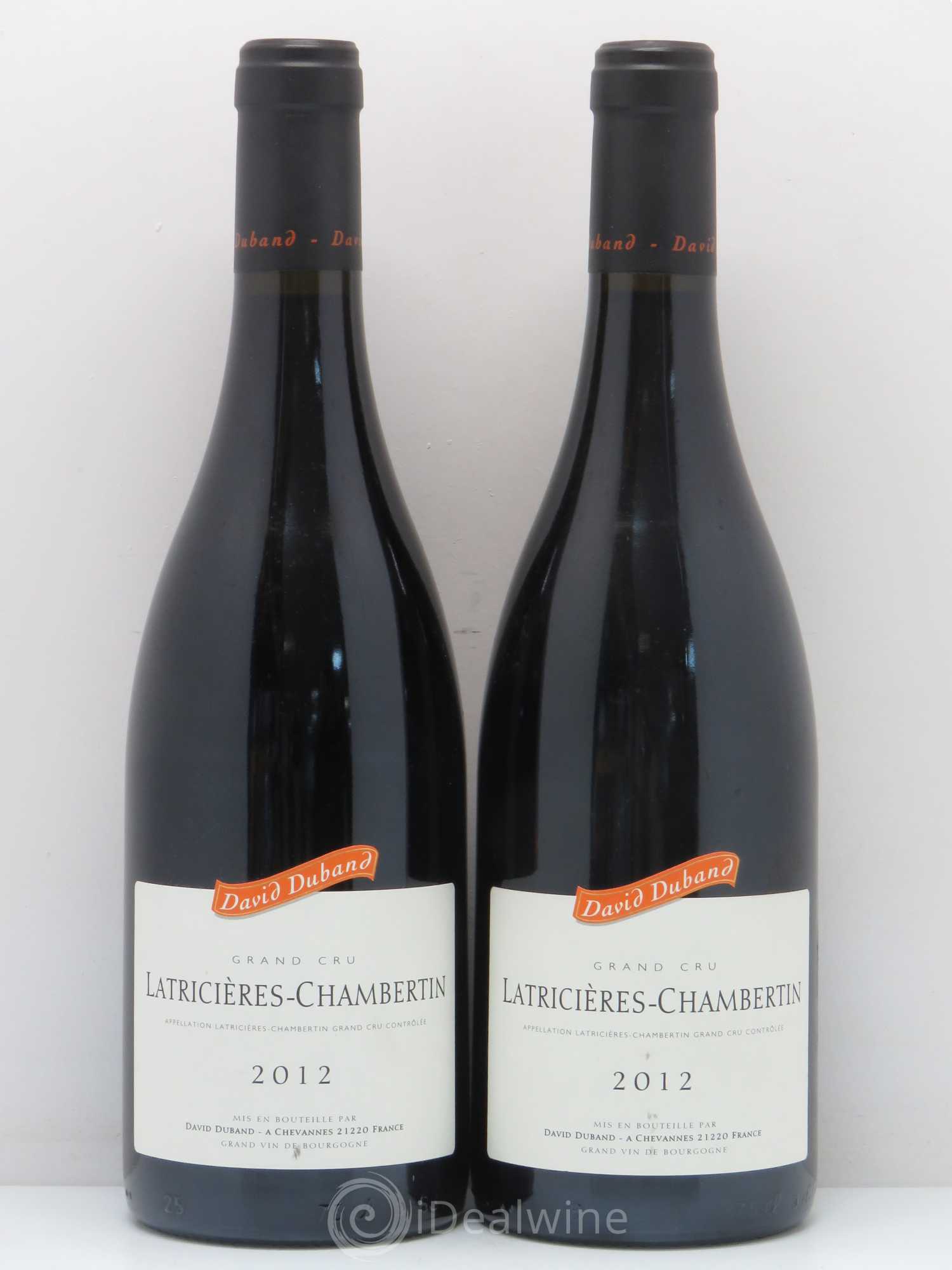 Latricières-Chambertin Grand Cru Domaine David Duband 2012 - Lot de 2 bouteilles - 0