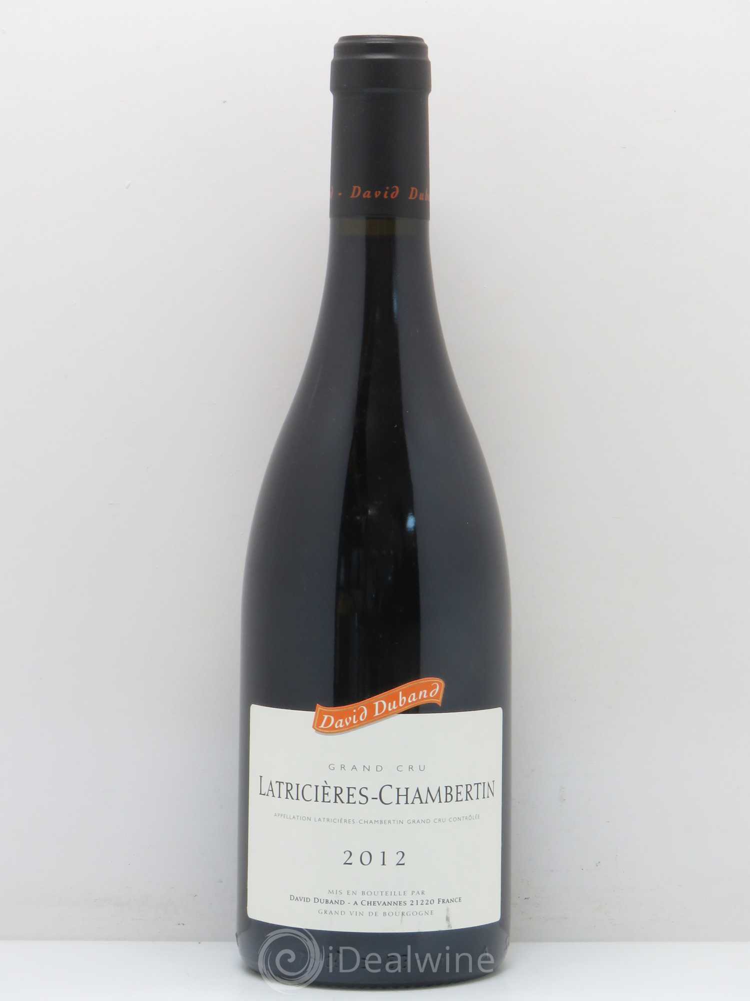 Latricières-Chambertin Grand Cru Domaine David Duband 2012 - Lot de 1 bouteille - 0