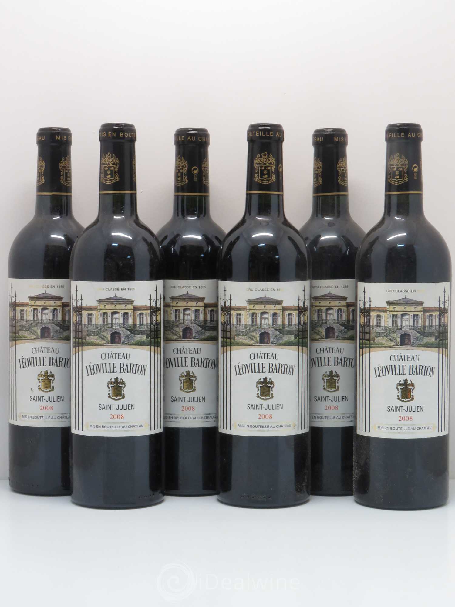 Château Léoville Barton 2ème Grand Cru Classé 2008 - Lot de 6 bouteilles - 0