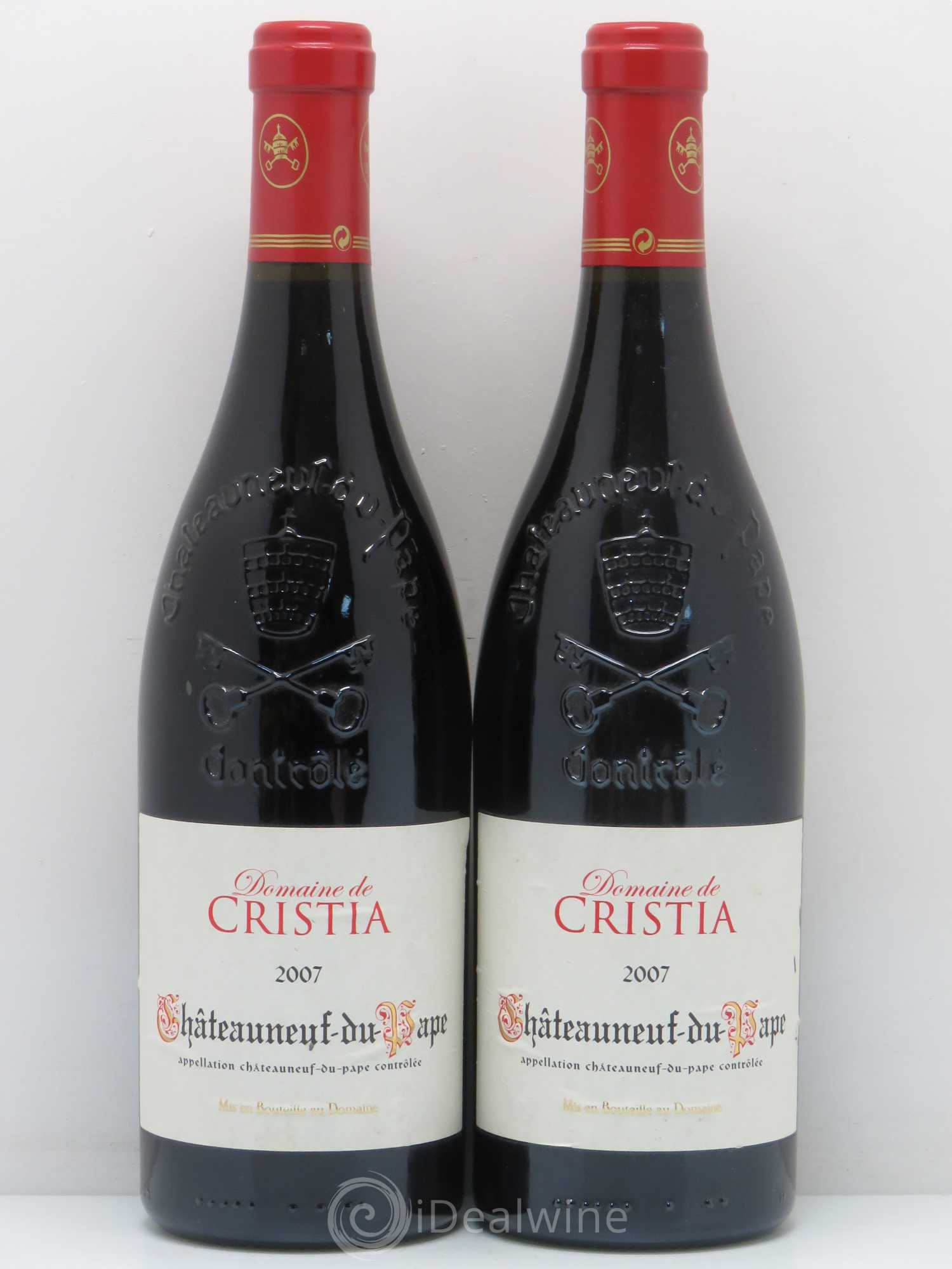 Châteauneuf-du-Pape Domaine Cristia 2007 - Posten von 2 Flaschen - 0