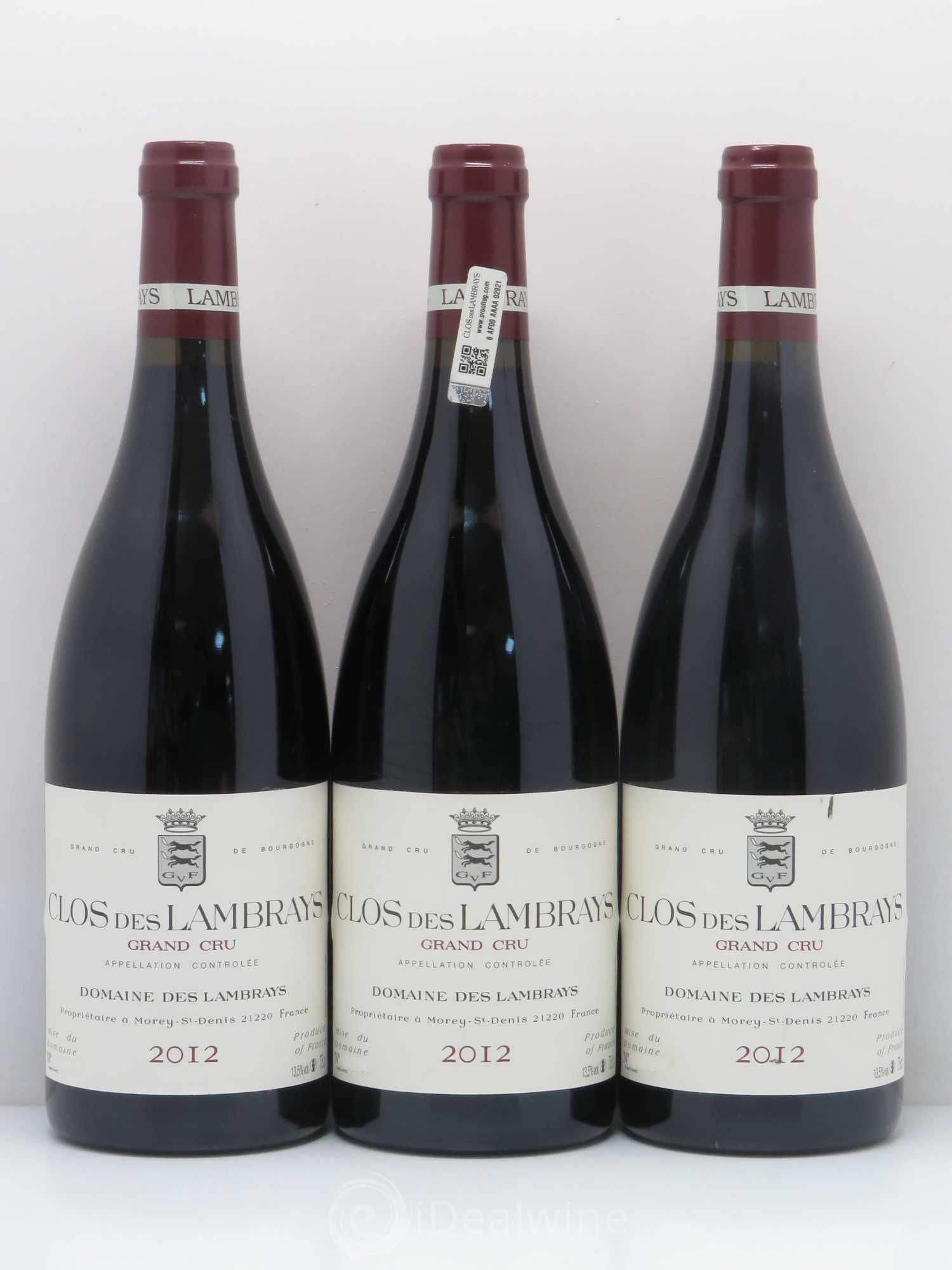 Clos des Lambrays Grand Cru Domaine des Lambrays 2012 - Lot de 3 bouteilles - 0