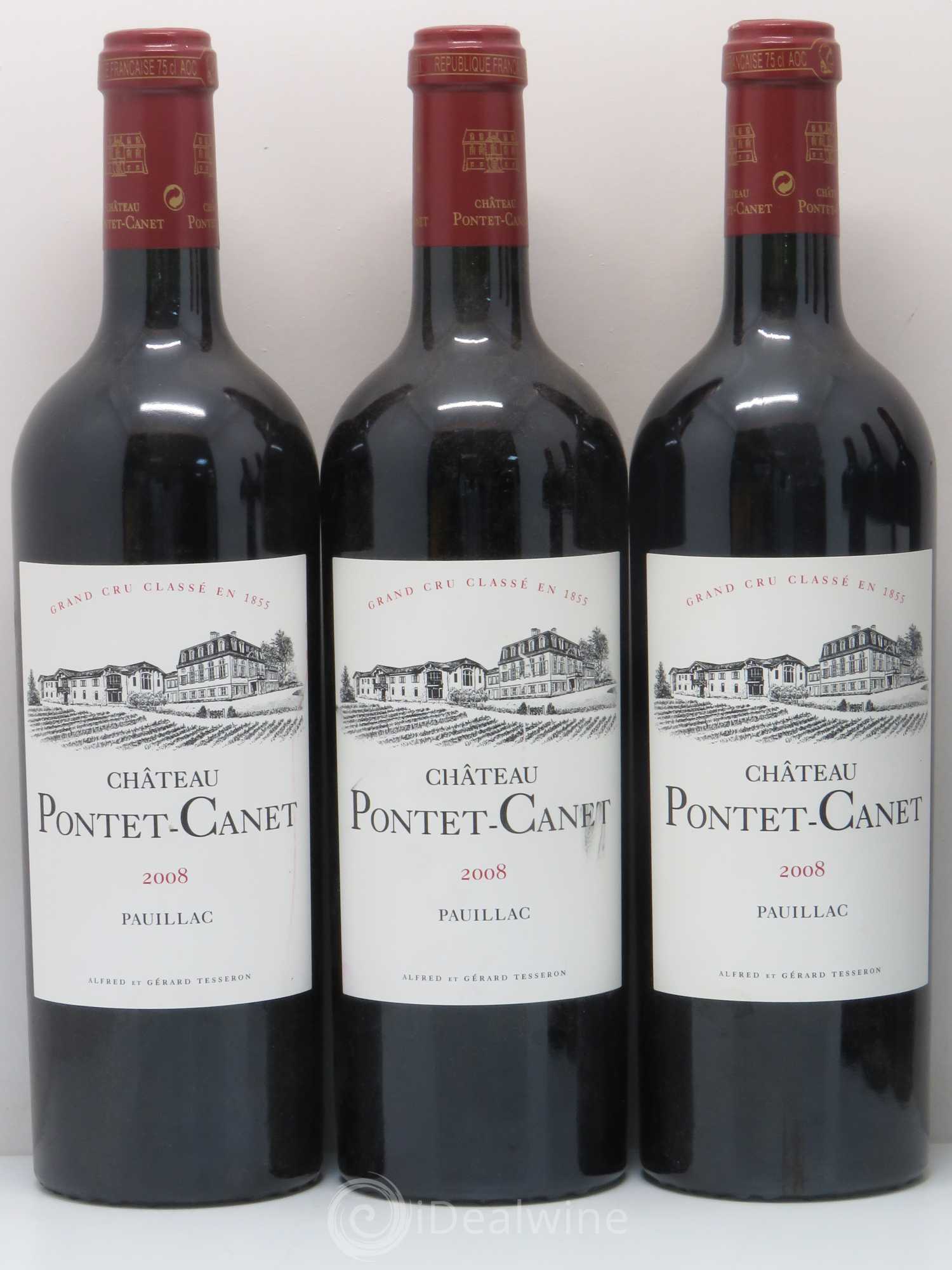 Château Pontet Canet 5ème Grand Cru Classé 2008 - Lot de 6 bouteilles - 1