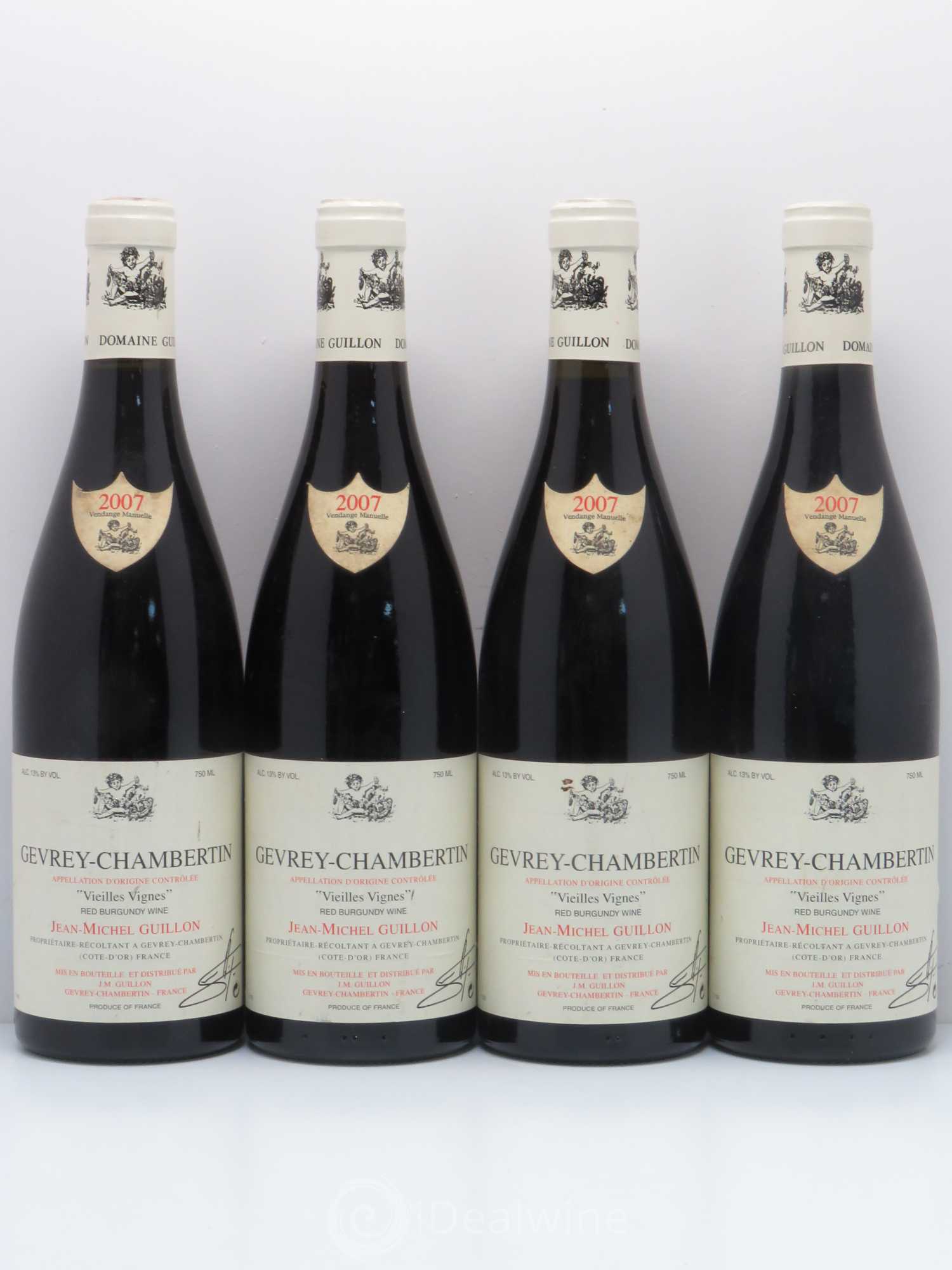 Gevrey-Chambertin Vieilles Vignes J M Guillon 2007 - Posten von 4 Flaschen - 0