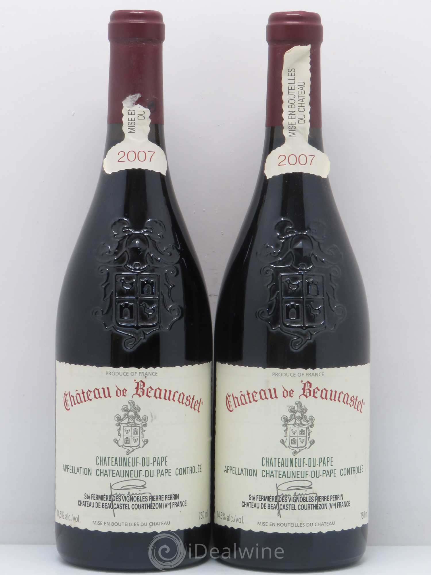 Châteauneuf-du-Pape Château de Beaucastel Famille Perrin 2007 - Lot de 2 bouteilles - 0