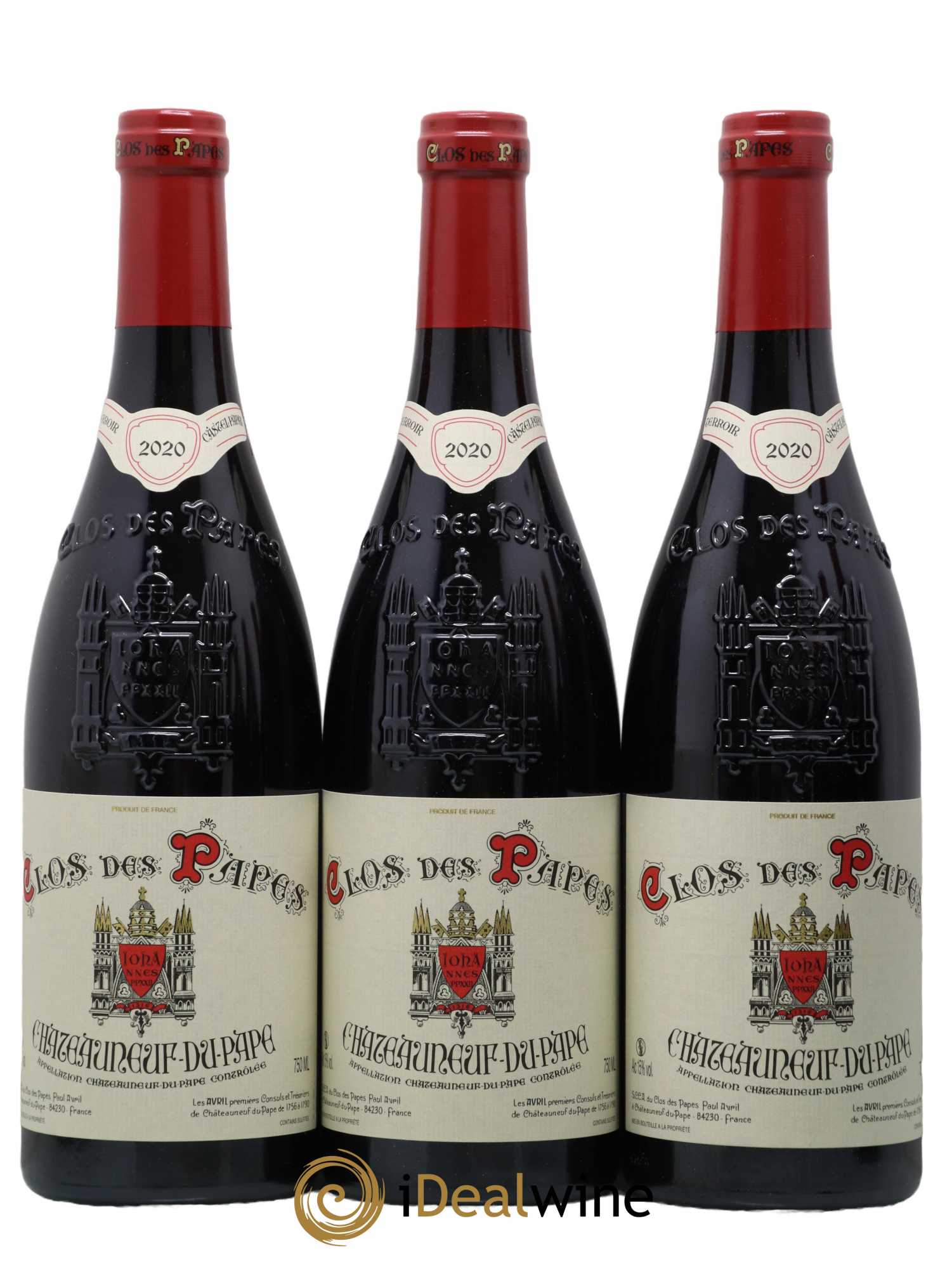 Châteauneuf-du-Pape Clos des Papes - Paul Avril 2020 - Lot de 6 bouteilles - 1