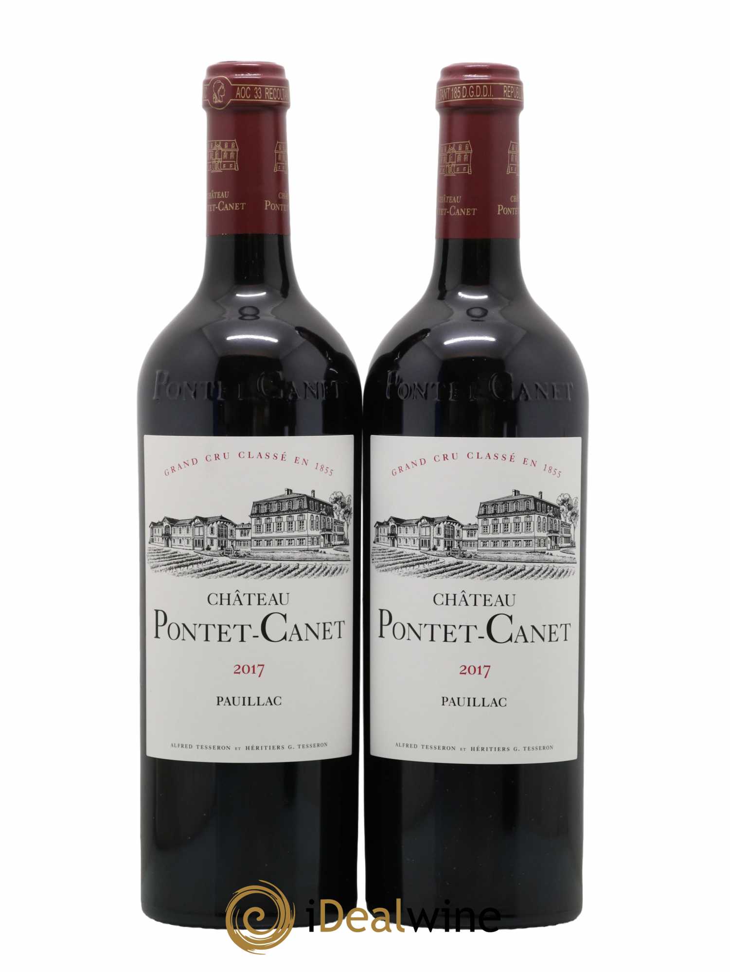 Château Pontet Canet 5ème Grand Cru Classé 2017 - Lot de 2 bouteilles - 0