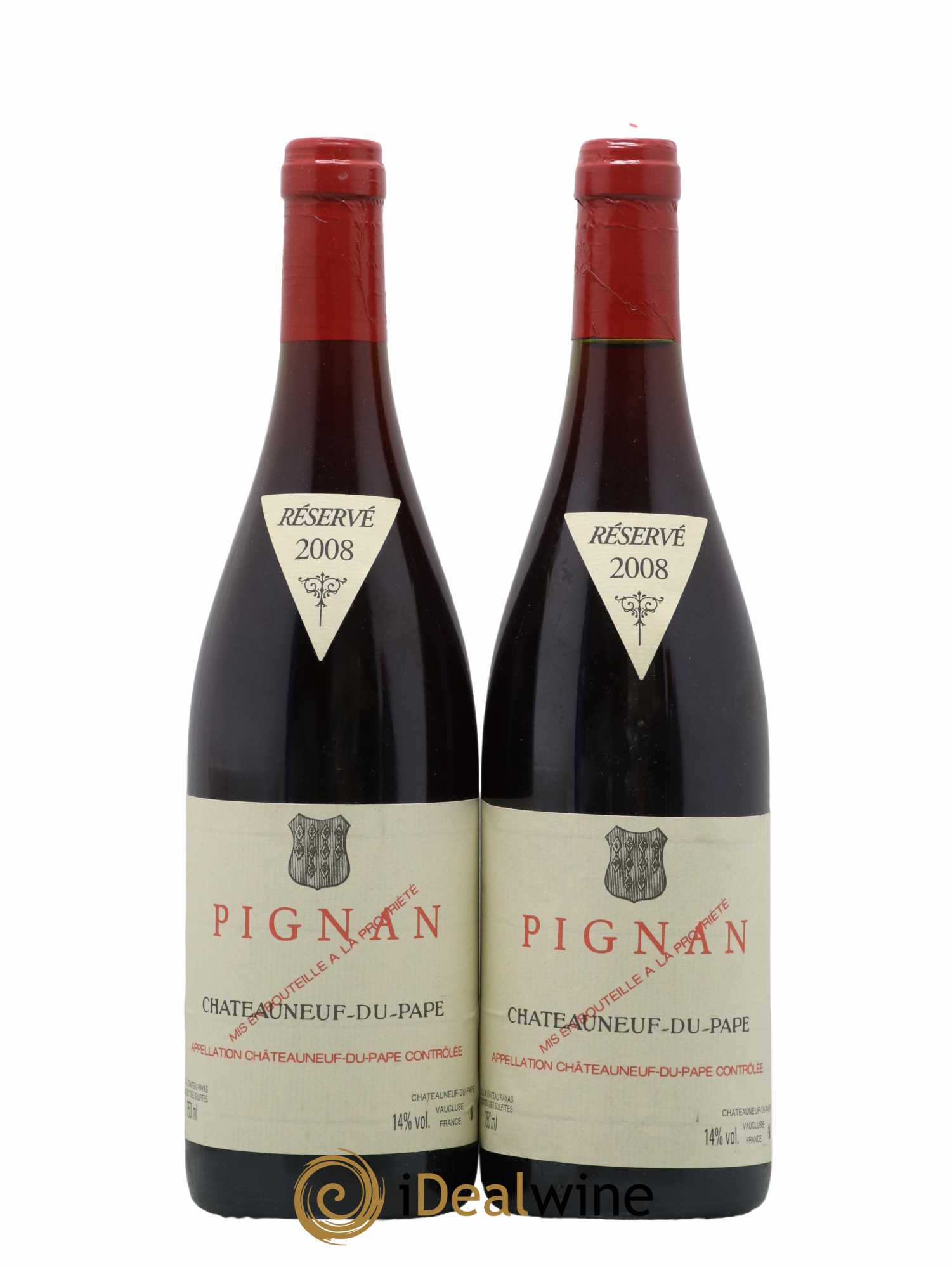 Châteauneuf-du-Pape Pignan Emmanuel Reynaud 2008 - Lot de 2 bouteilles - 0