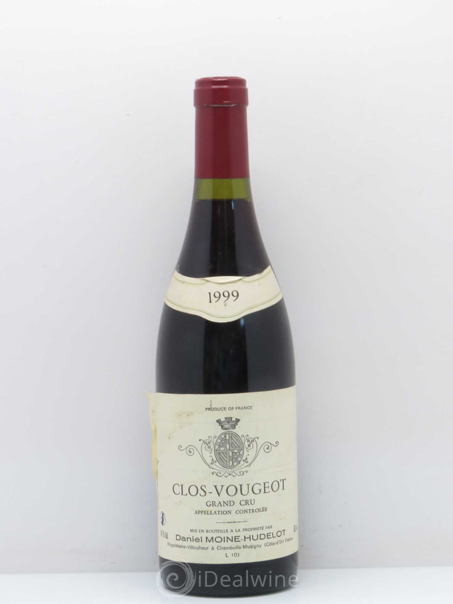 Clos de Vougeot Grand Cru Moine Hudelot 1999 - Lot de 1 bouteille - 0