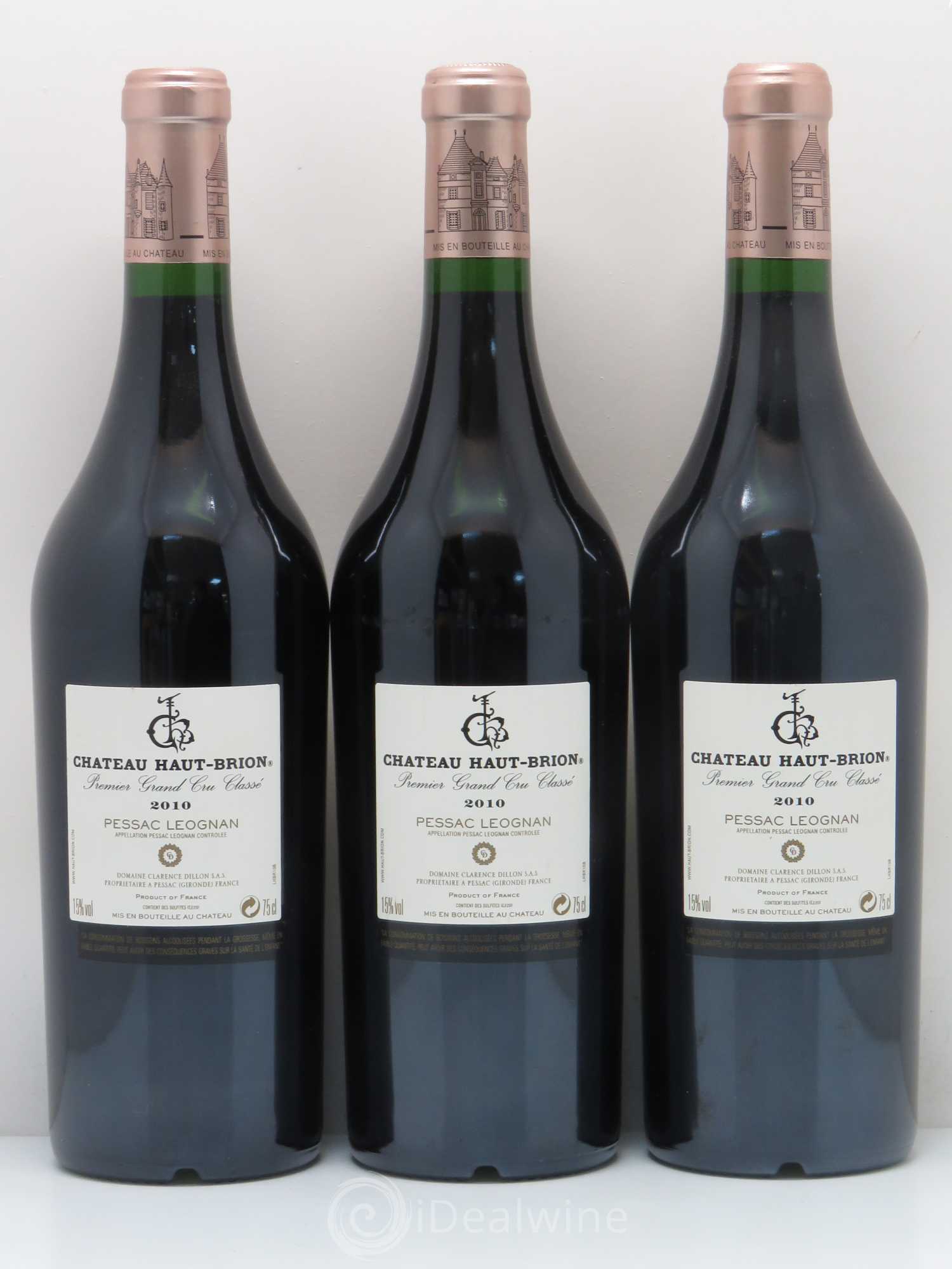 Château Haut Brion 1er Grand Cru Classé 2010 - Lot de 6 bouteilles - 2