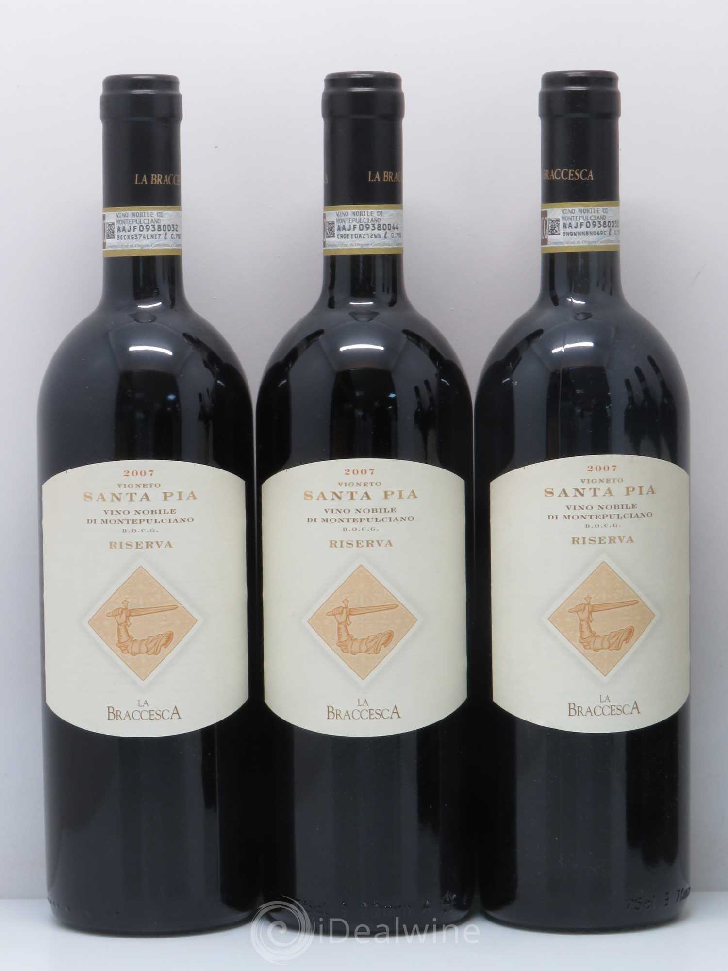 Toscana IGT Nobile Montepulciano La Braccesca Santa Pia Marchesi Antinori 2007 - Posten von 6 Flaschen - 1