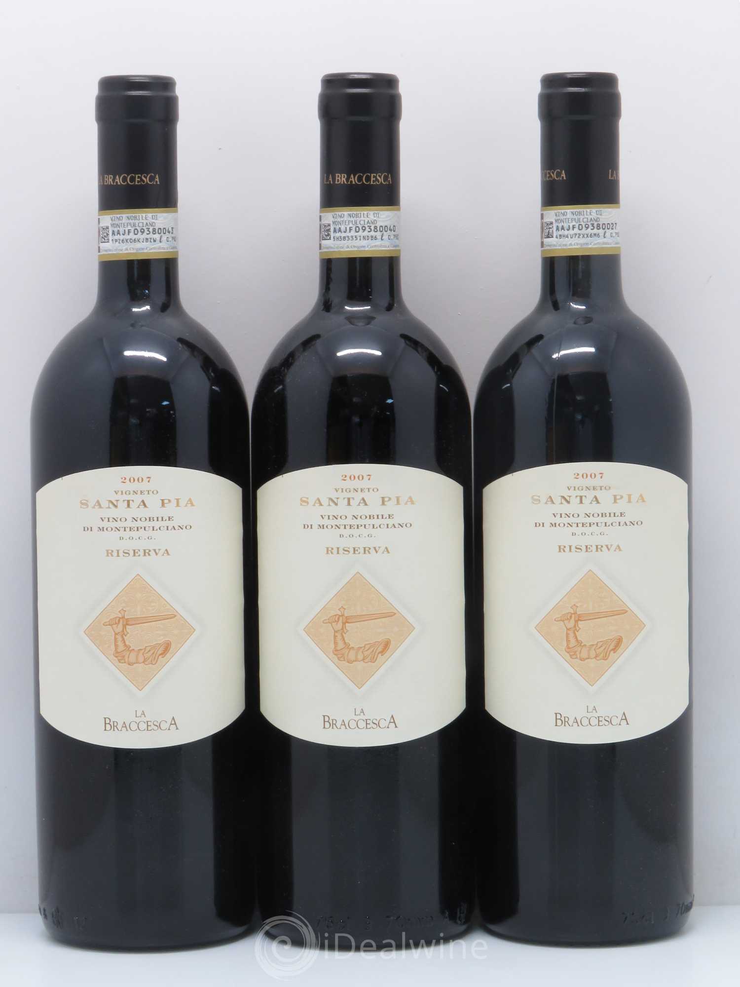 Toscana IGT Nobile Montepulciano La Braccesca Santa Pia Marchesi Antinori 2007 - Posten von 6 Flaschen - 2