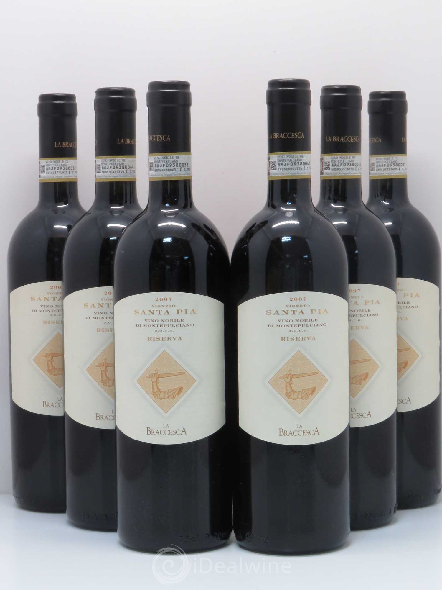 Toscana IGT Nobile Montepulciano La Braccesca Santa Pia Marchesi Antinori 2007 - Posten von 6 Flaschen - 0