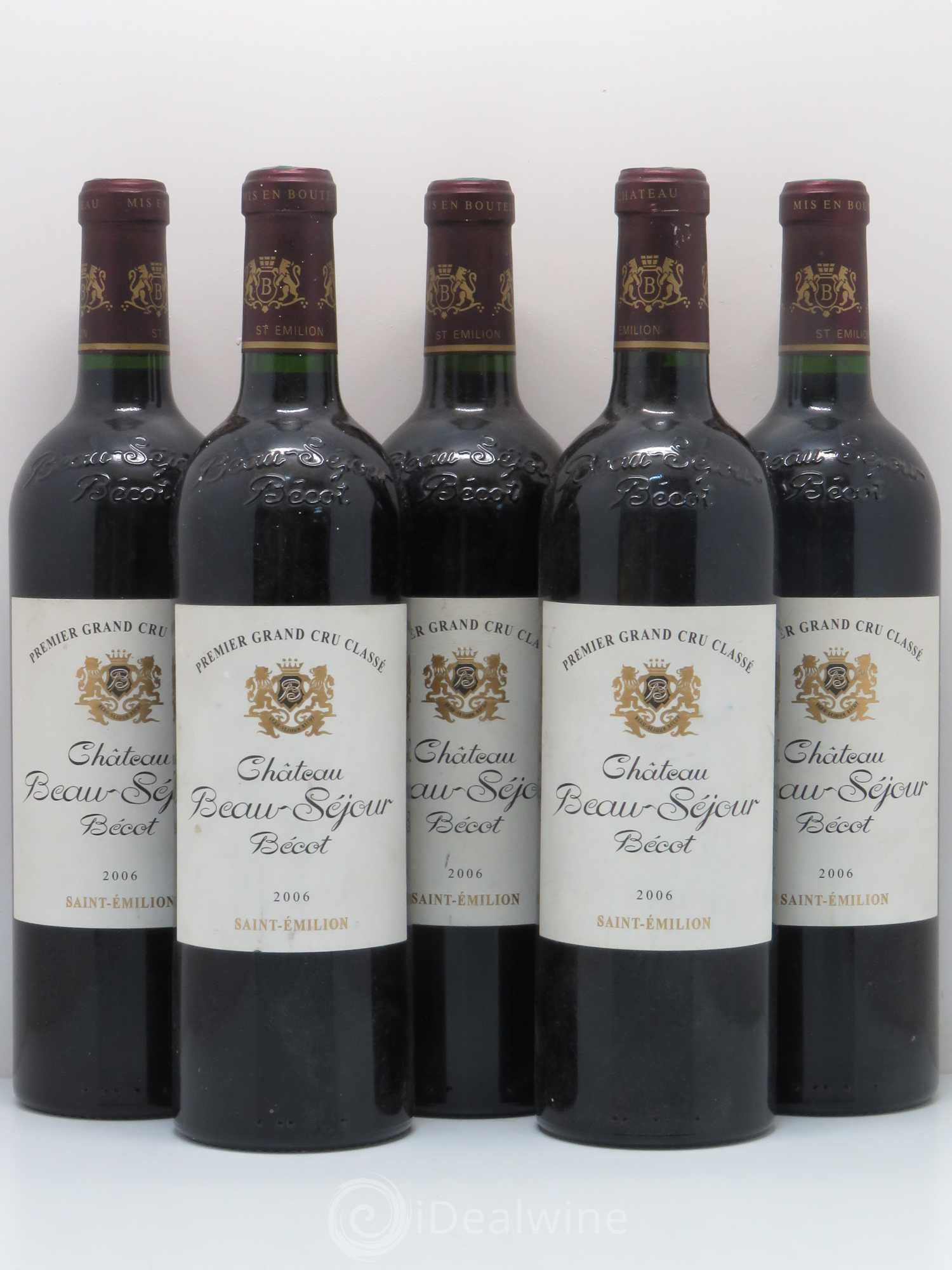Château Beau-Séjour Bécot 1er Grand Cru Classé B 2006 - Lot de 5 bouteilles - 0