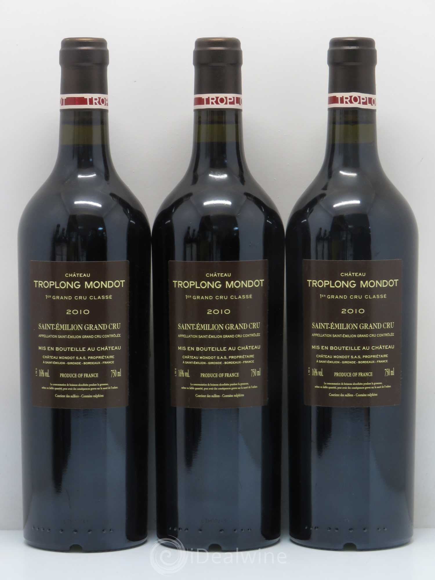 Château Troplong Mondot 1er Grand Cru Classé B 2010 - Lotto di 6 bottiglie - 2