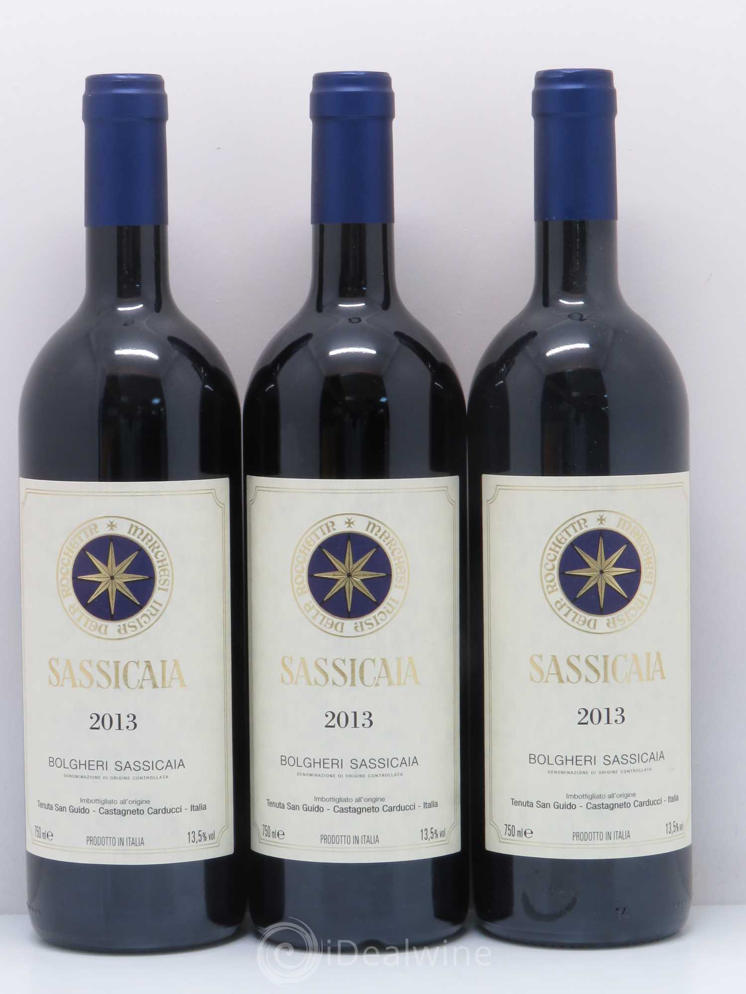 Bolgheri DOC Sassicaia Tenuta San Guido 2013 - Lot de 3 bouteilles - 0