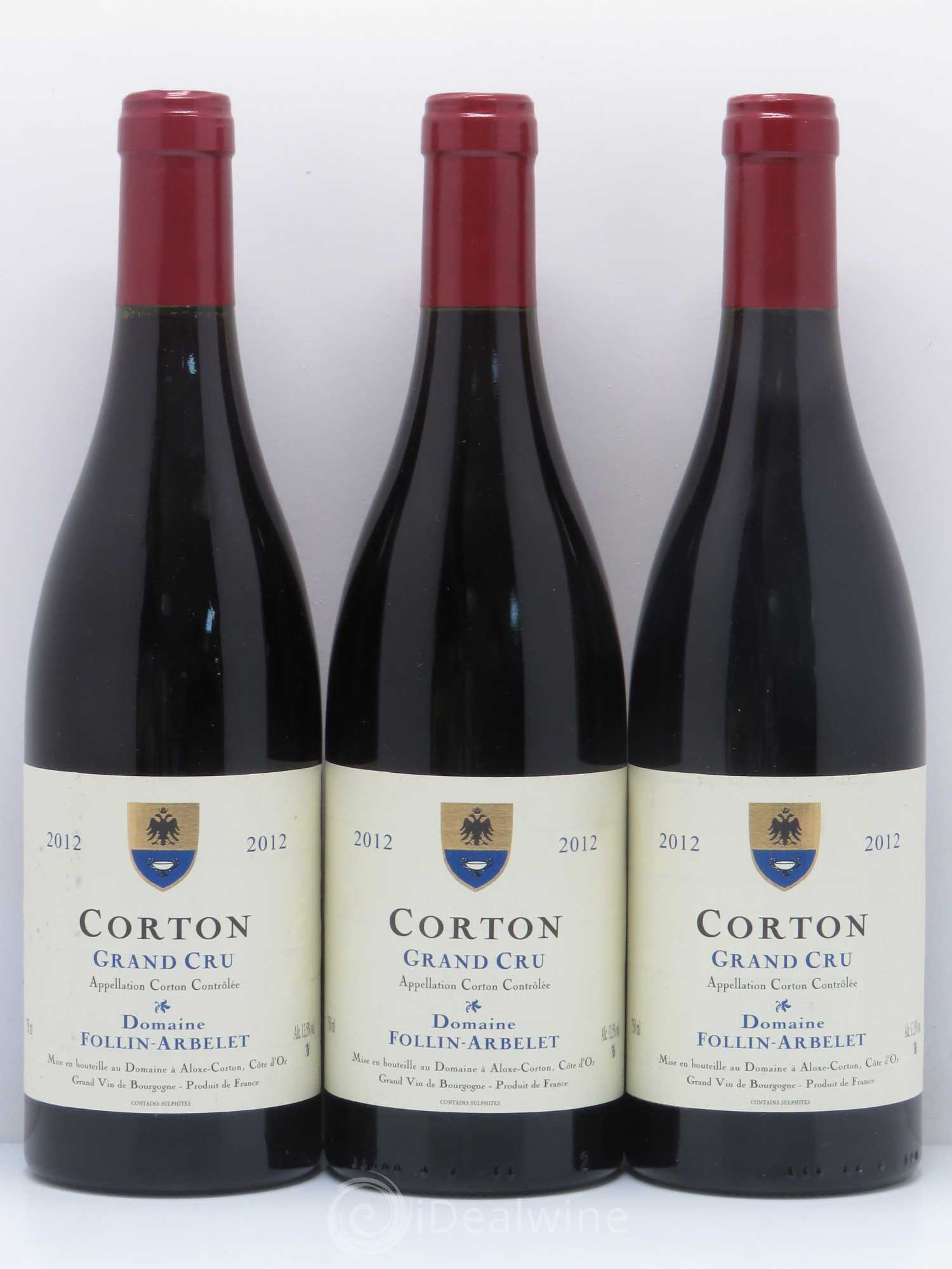 Corton Grand Cru Follin-Arbelet (Domaine) 2012 - Lot de 3 bouteilles - 0
