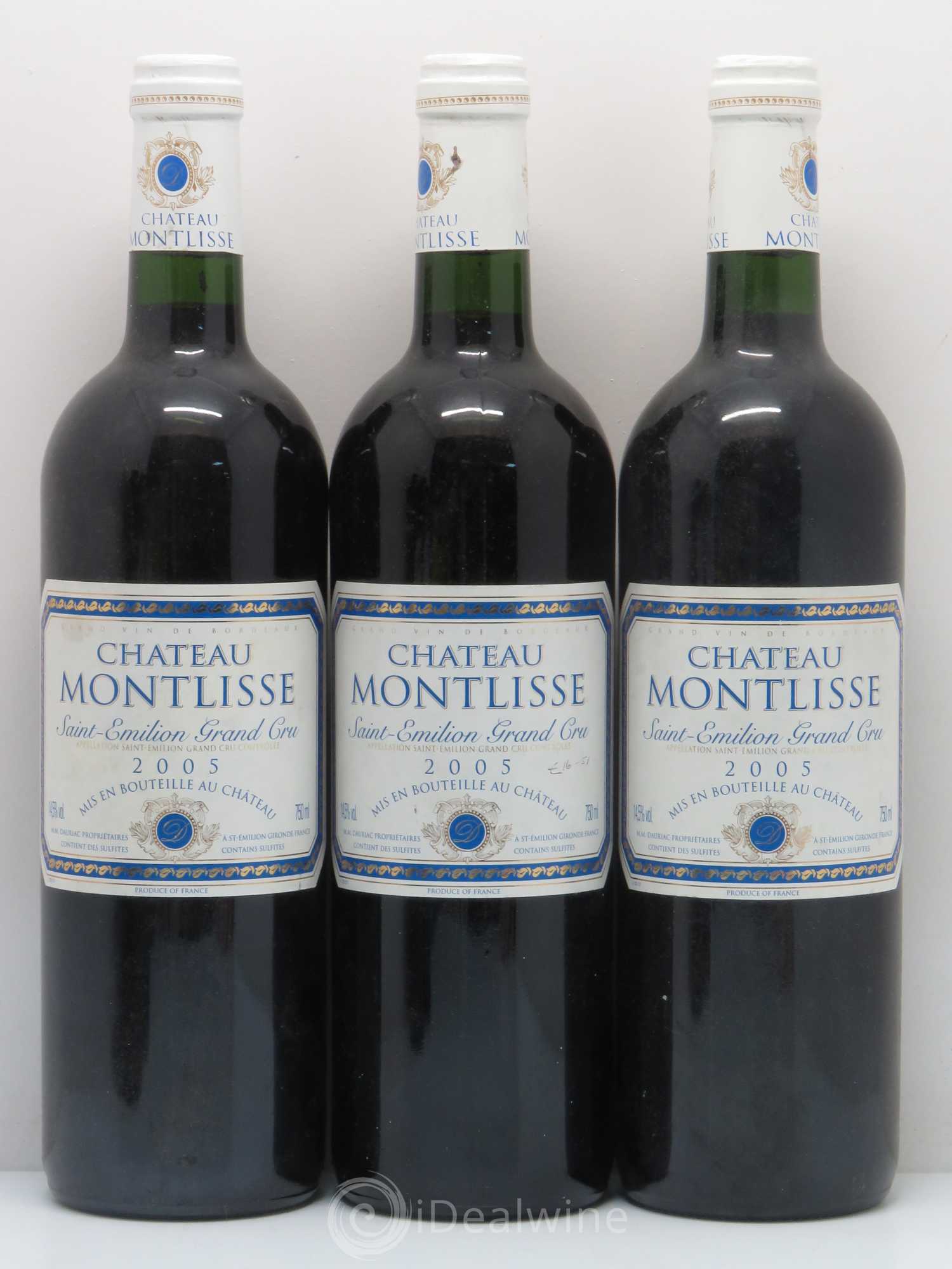 Saint-Émilion Grand Cru Chateau Montlisse 2005 - Lot de 5 bouteilles - 1