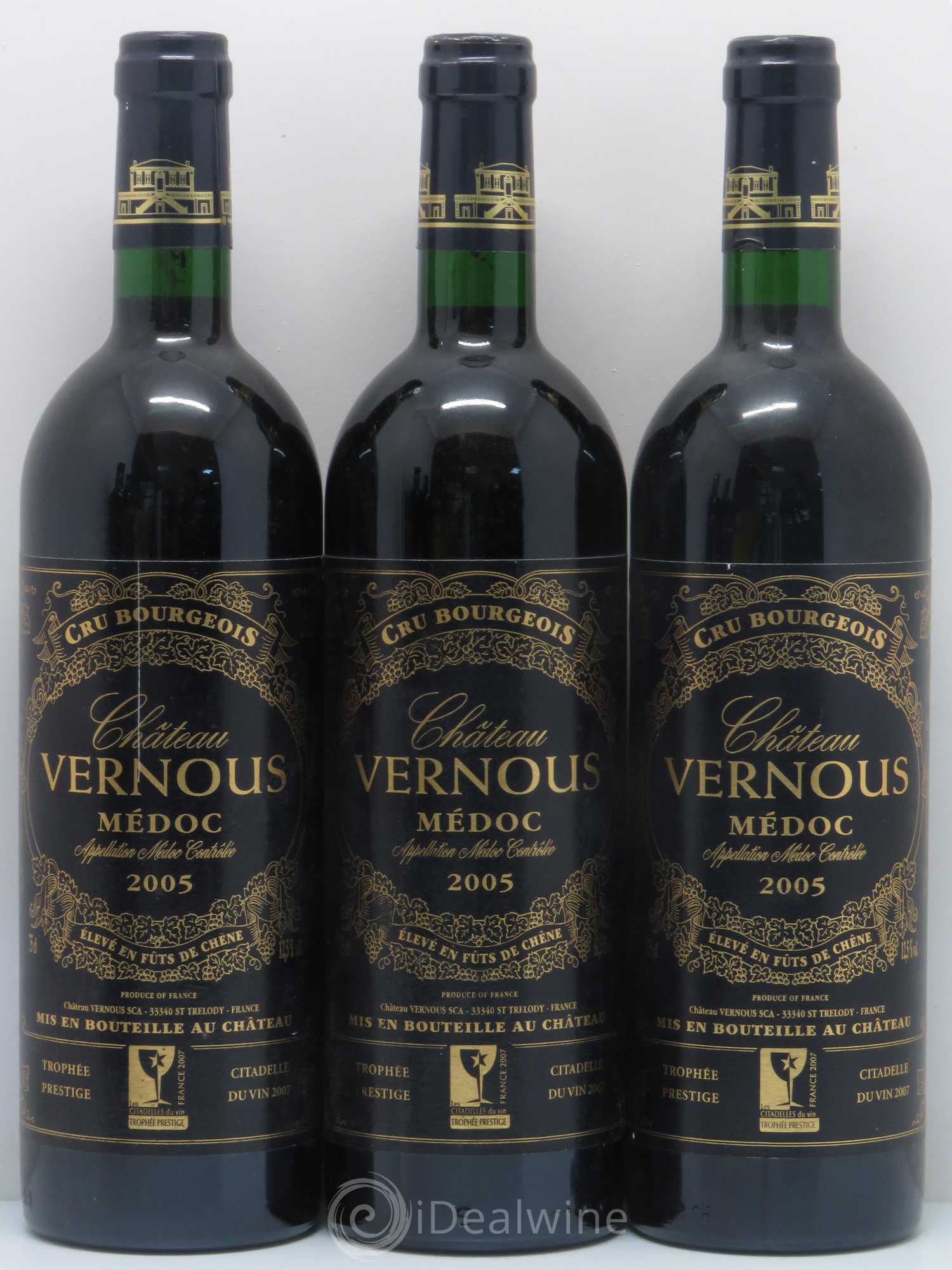 Château Vernous Cru Bourgeois Médoc 2005 - Lot de 5 bouteilles - 1