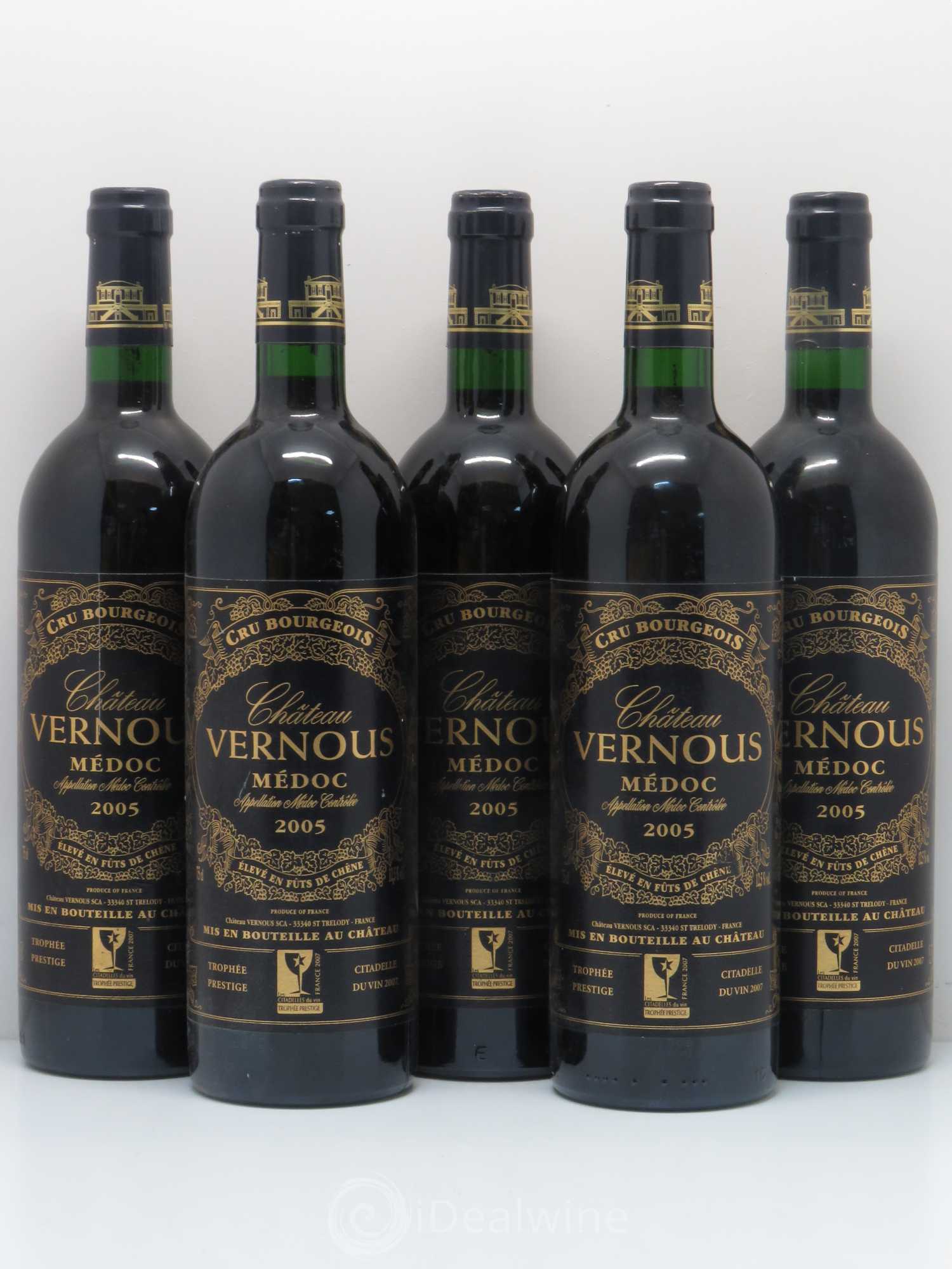 Château Vernous Cru Bourgeois Médoc 2005 - Lot de 5 bouteilles - 0