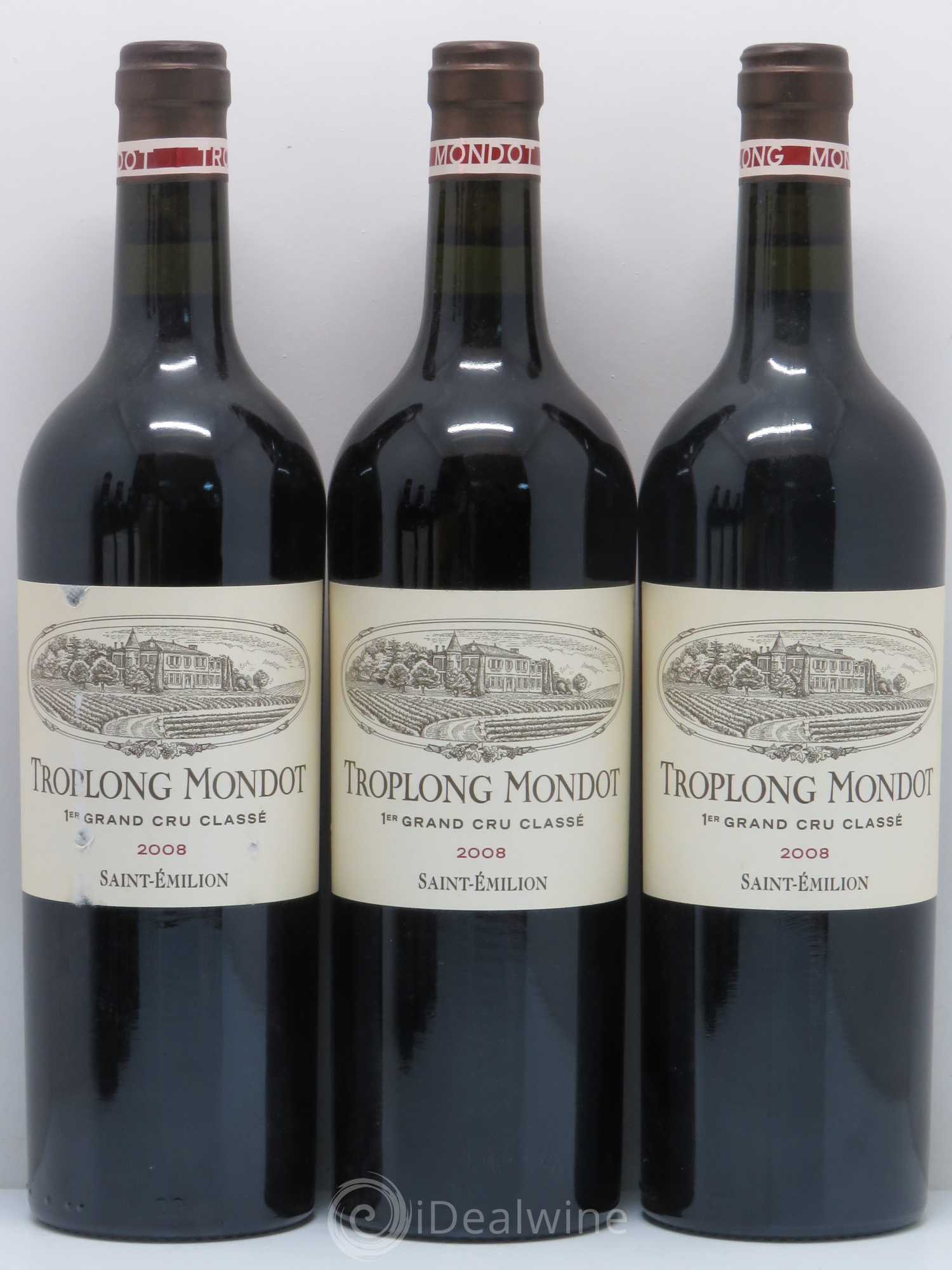 Château Troplong Mondot 1er Grand Cru Classé B 2008 - Lot de 6 bouteilles - 1