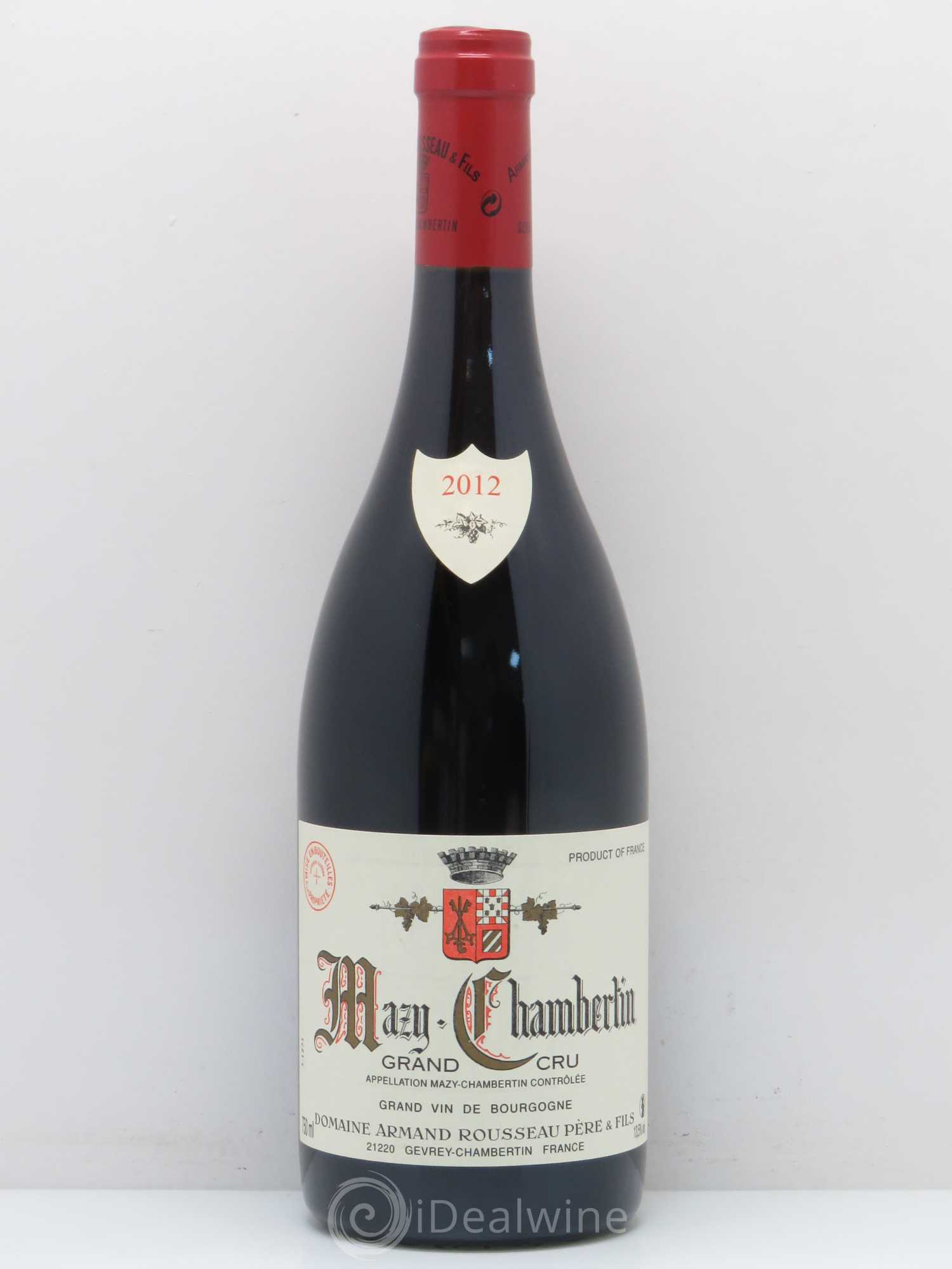 Mazis-Chambertin Grand Cru Armand Rousseau (Domaine) 2012 - Lot de 1 bouteille - 0