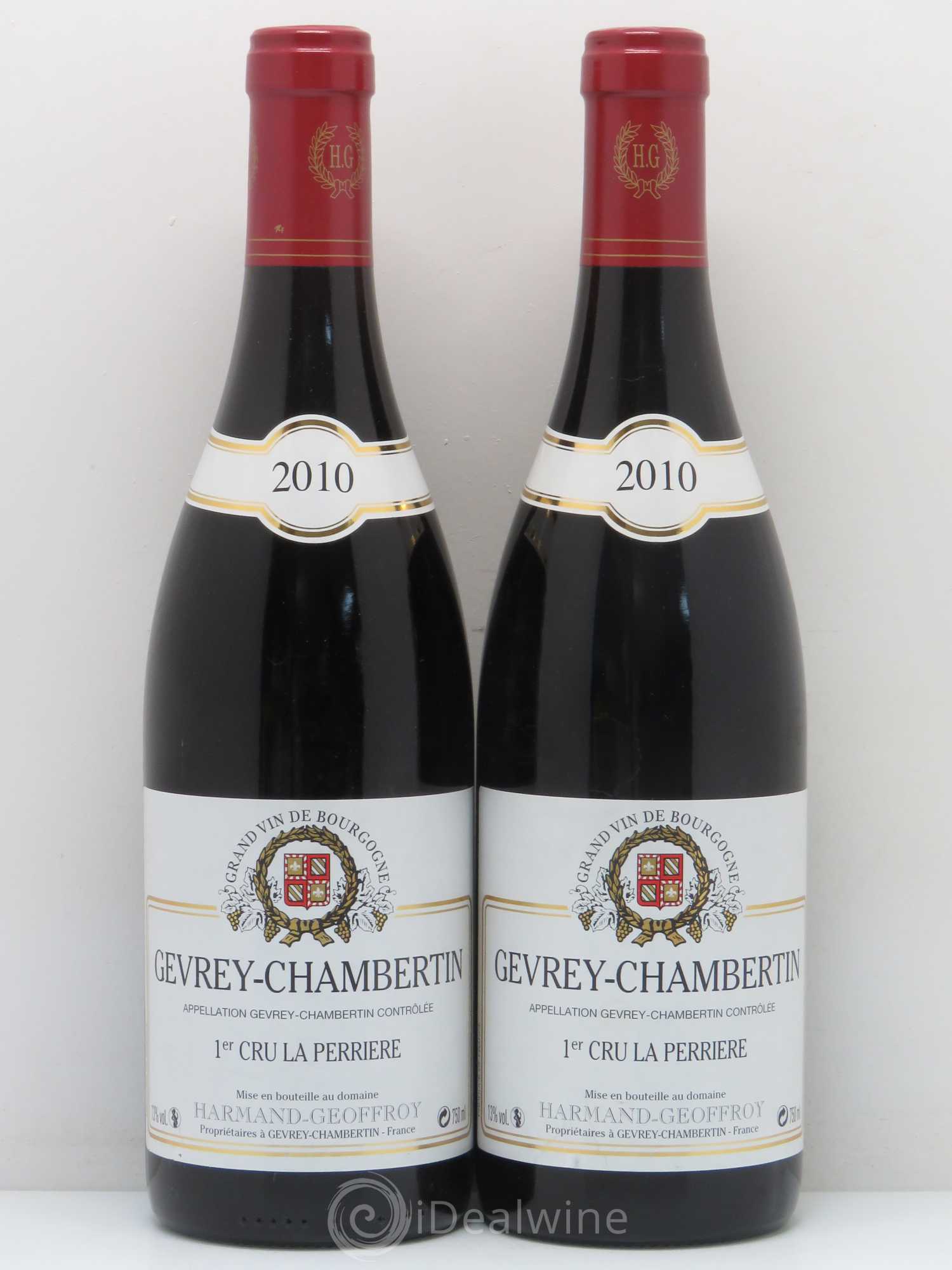 Gevrey-Chambertin 1er Cru La Perrière Harmand-Geoffroy (Domaine) 2010 - Lot de 2 bouteilles - 0