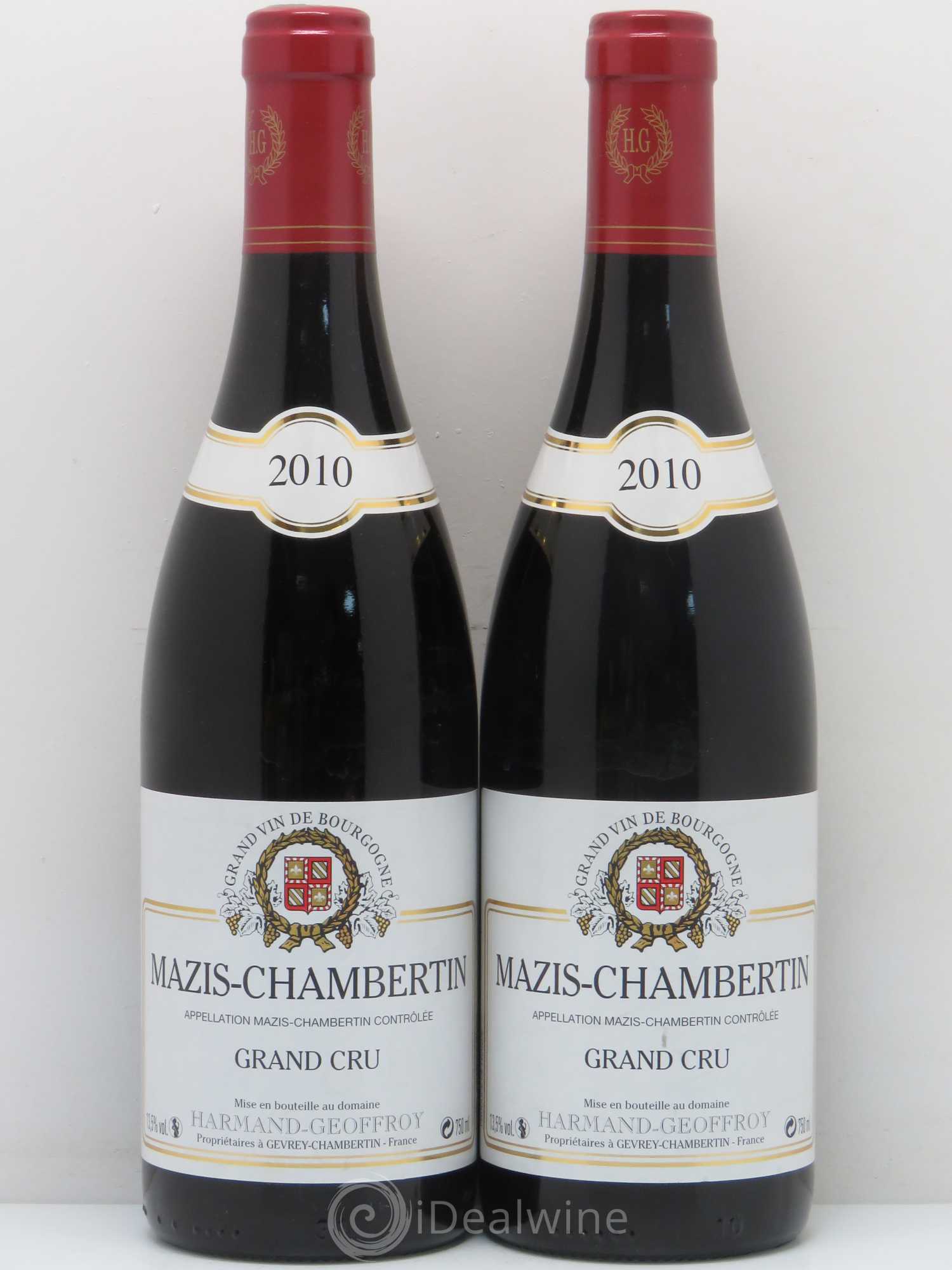 Mazis-Chambertin Grand Cru Harmand-Geoffroy (Domaine) 2010 - Lot de 2 bouteilles - 0