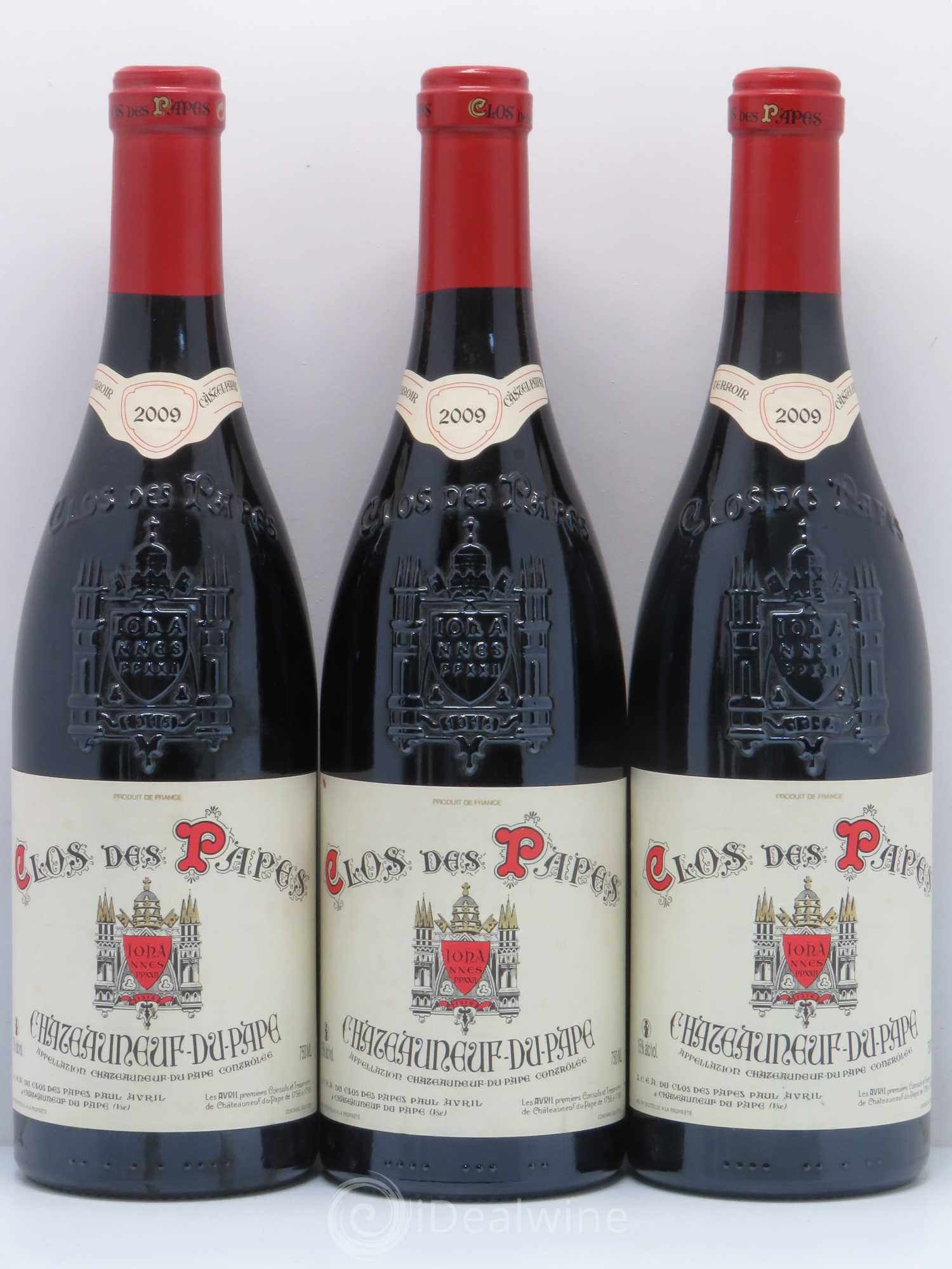 Châteauneuf-du-Pape Clos des Papes - Paul Avril 2009 - Lot de 5 bouteilles - 1