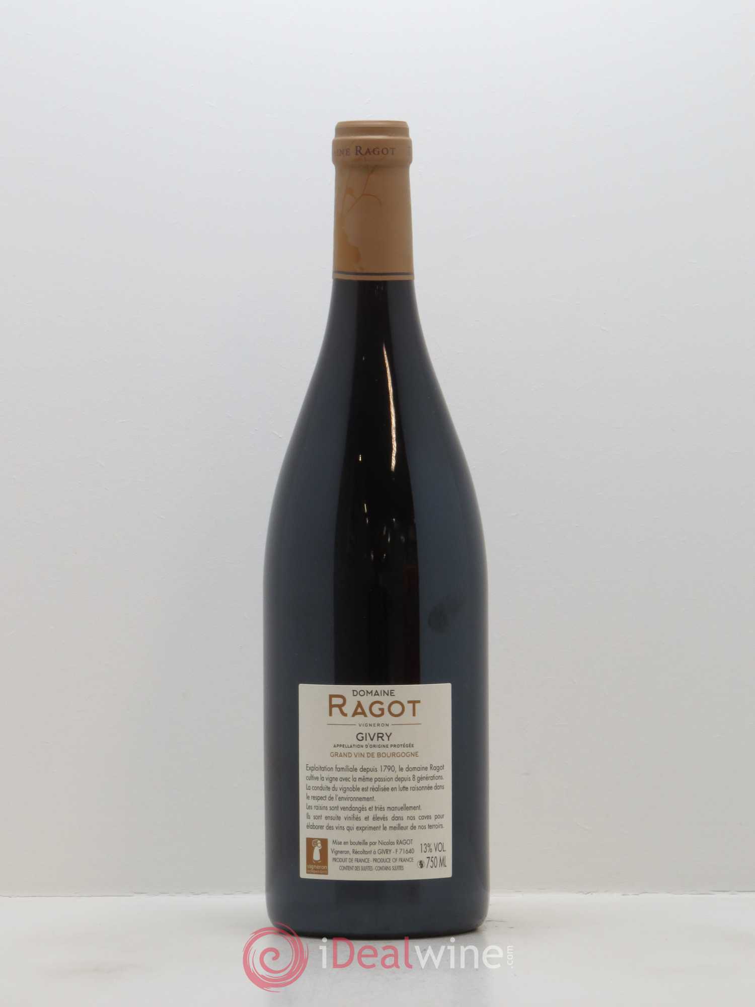 Givry Vieilles vignes Ragot (Domaine) 2016 - Lot de 1 bouteille - 1