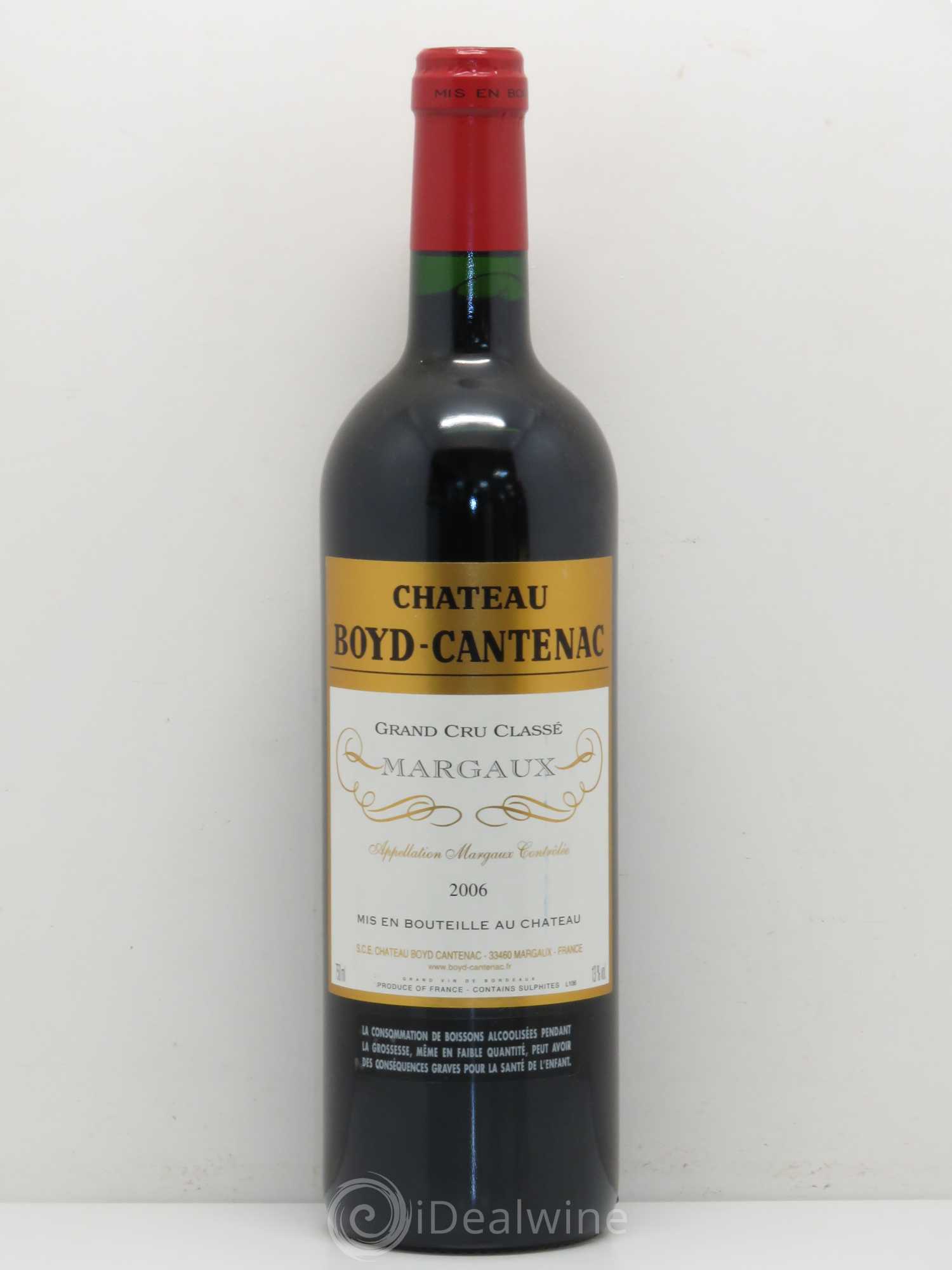 Château Boyd Cantenac 3ème Grand Cru Classé 2006 - Lot de 1 bouteille - 0