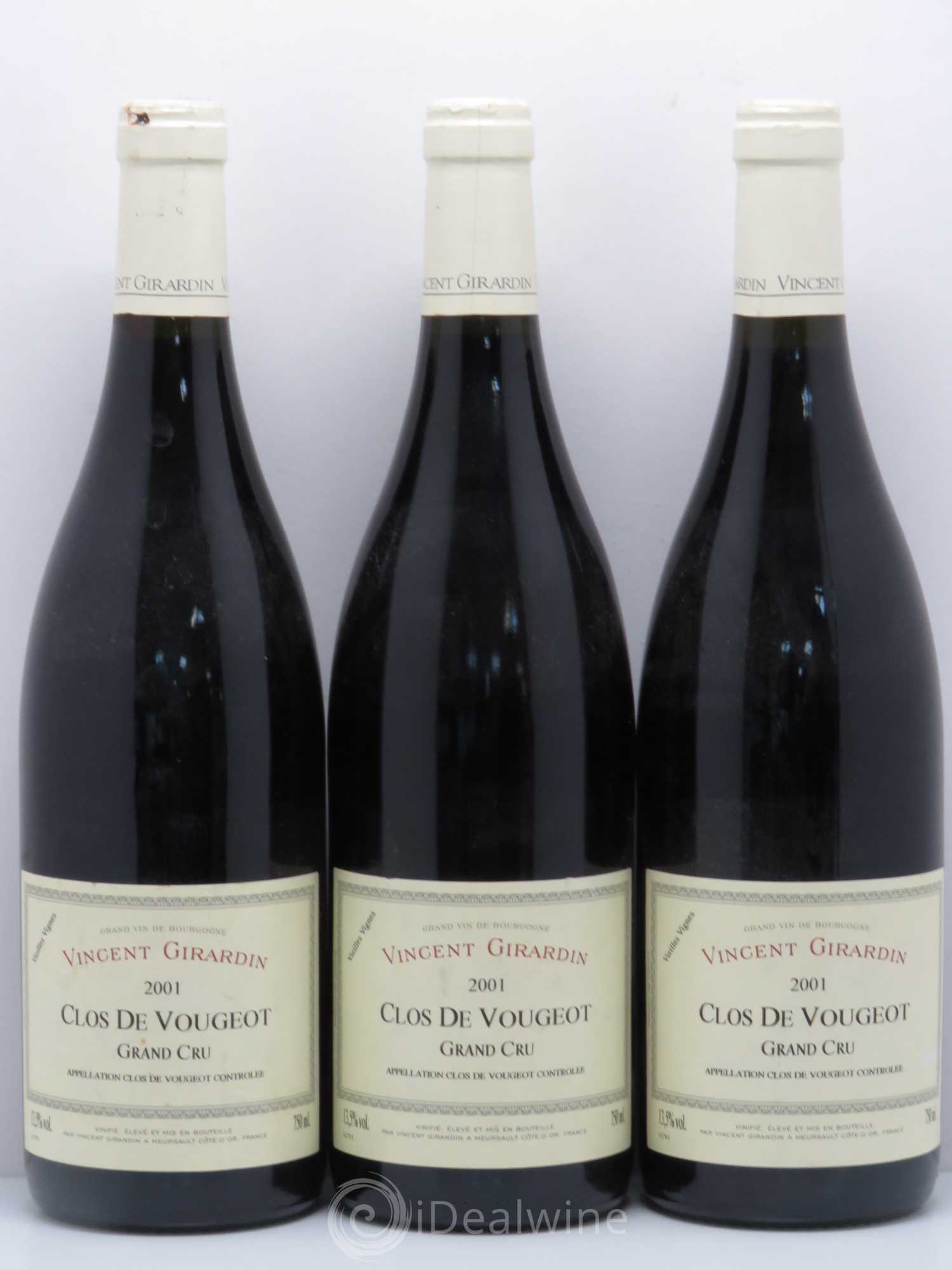 Clos de Vougeot Grand Cru 2001 - Lot de 3 bouteilles - 0