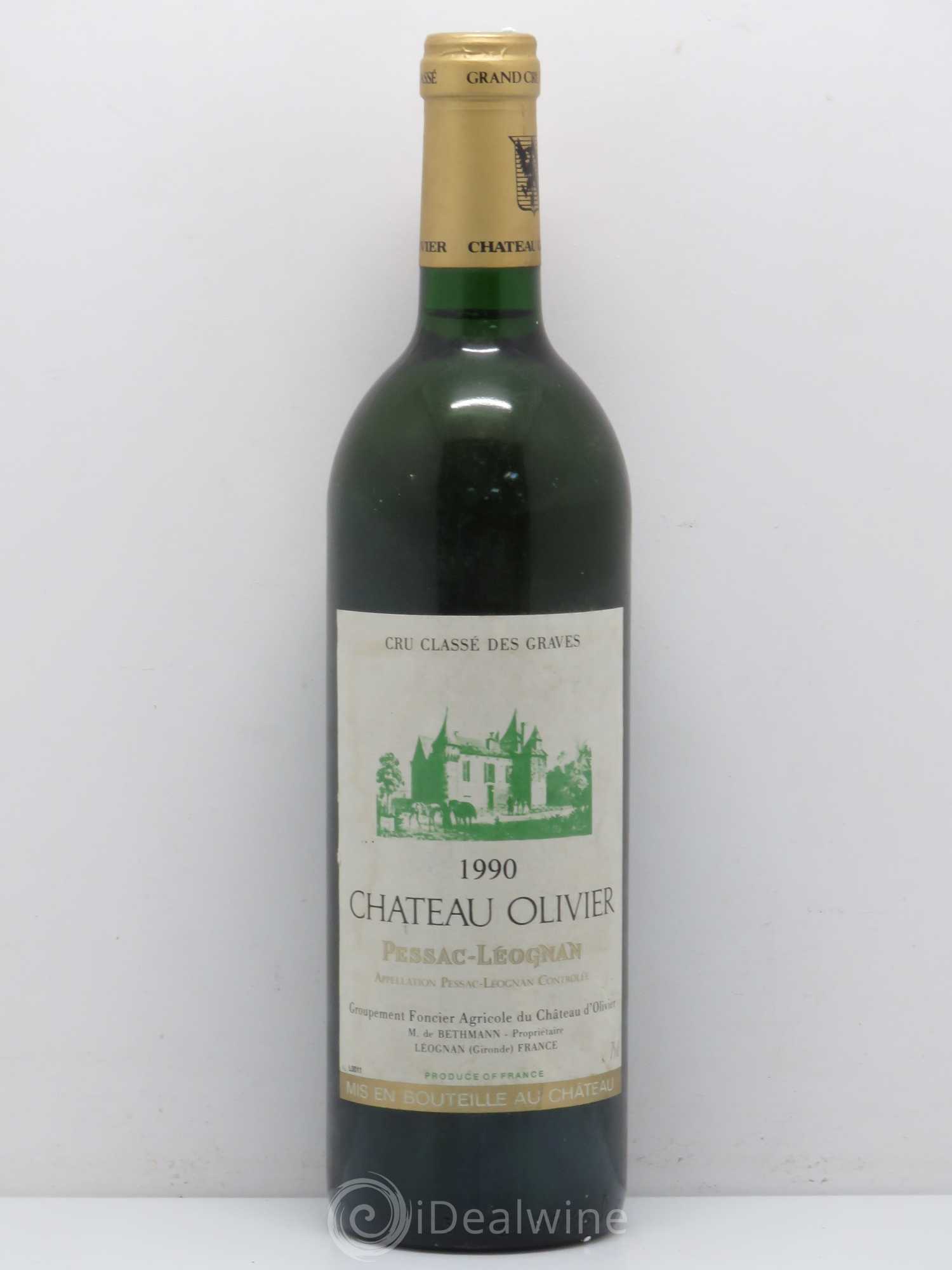 Château Olivier Cru Classé de Graves 1990 - Lot de 1 bouteille - 0