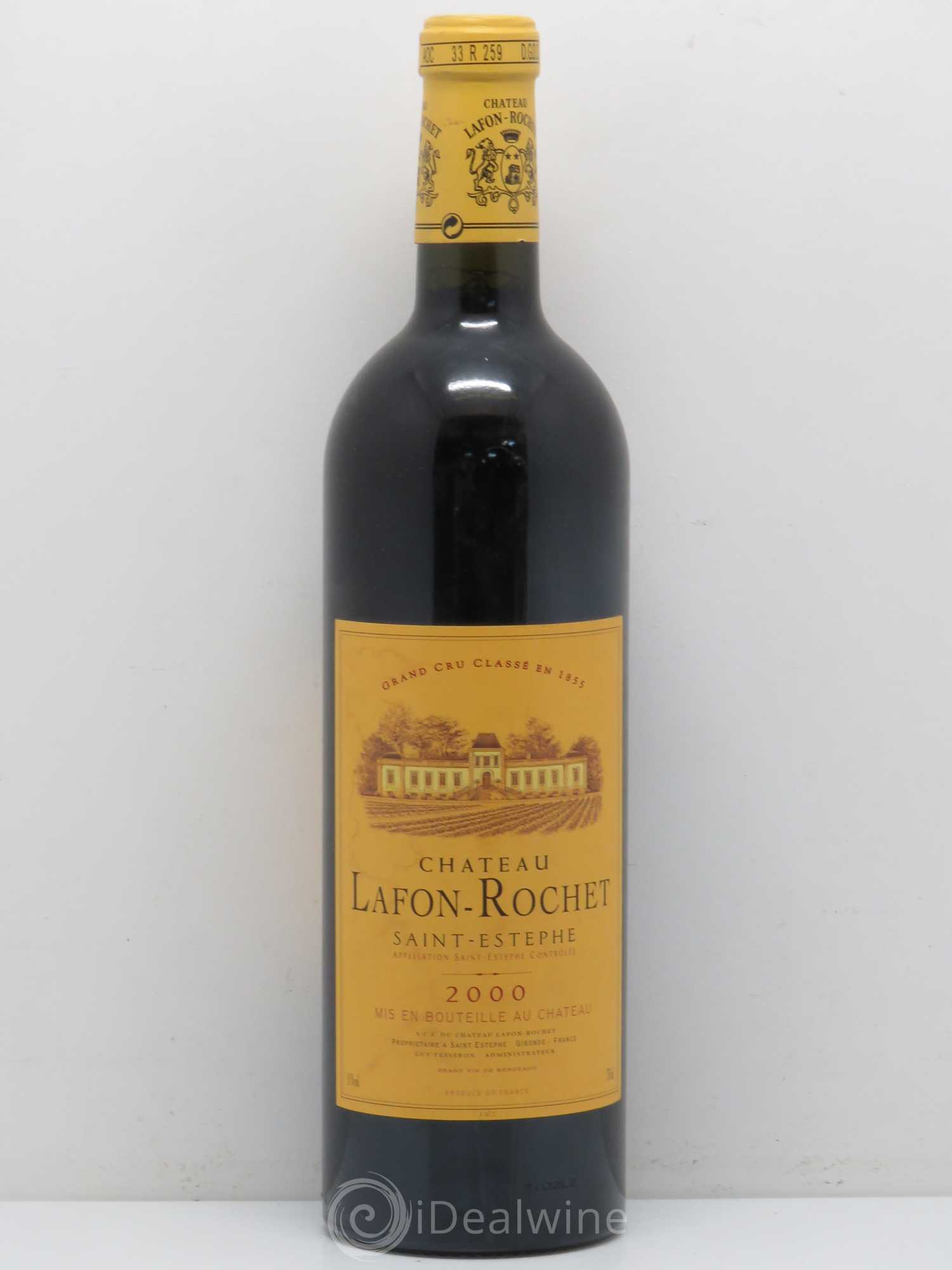 Château Lafon Rochet 4ème Grand Cru Classé 2000 - Lot de 1 bouteille - 0