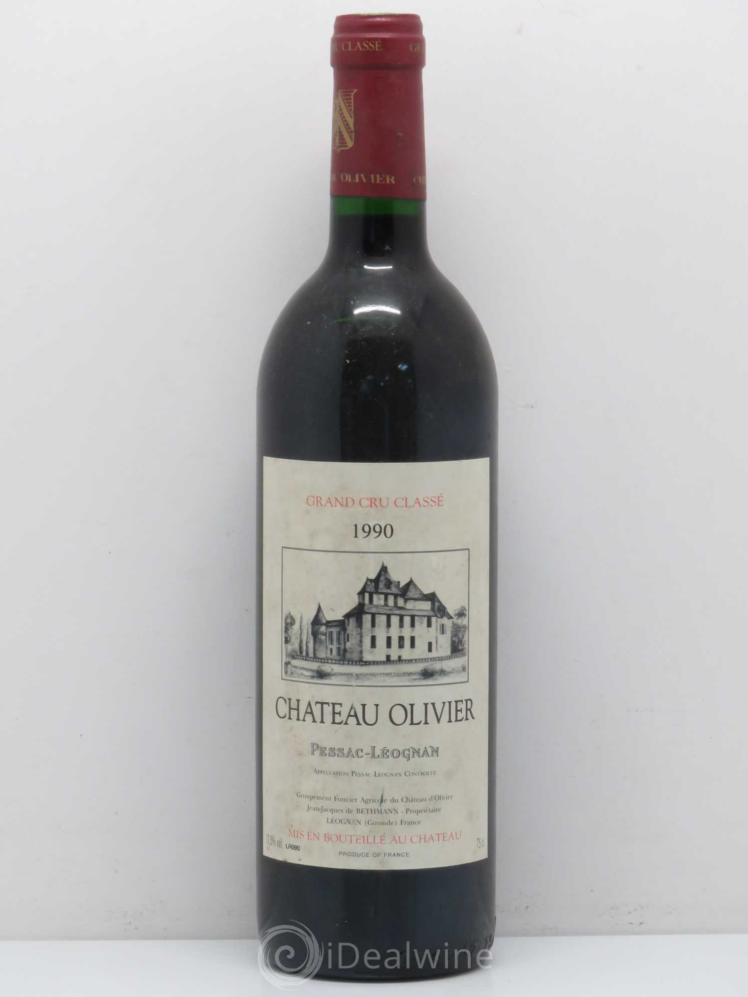 Acheter vin Château Olivier Cru Classé de Graves 1990 (lot