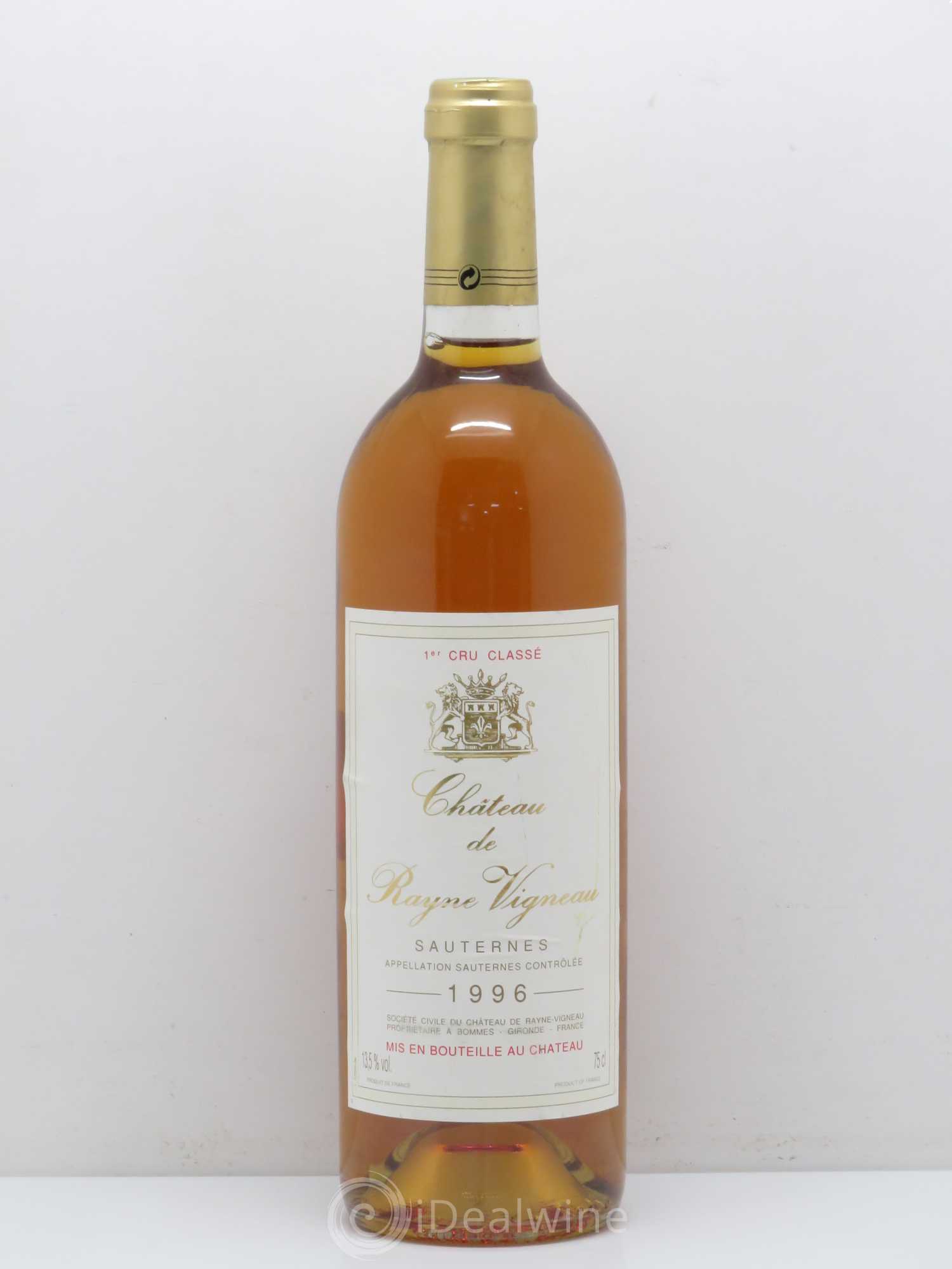 Château de Rayne Vigneau 1er Grand Cru Classé 1996 - Lotto di 1 bottiglia - 0