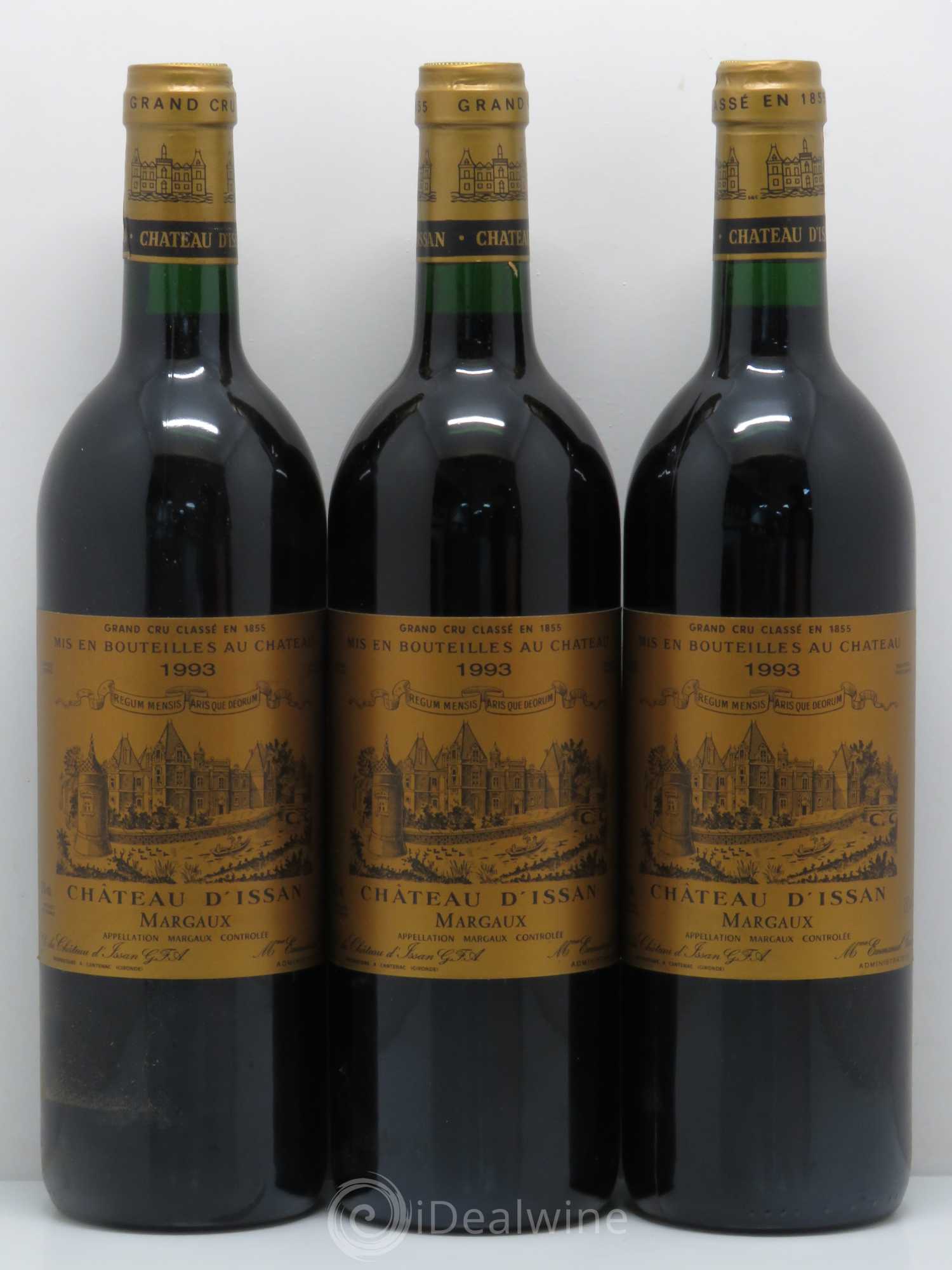 Château d'Issan 3ème Grand Cru Classé 1993 - Lot de 3 bouteilles - 0