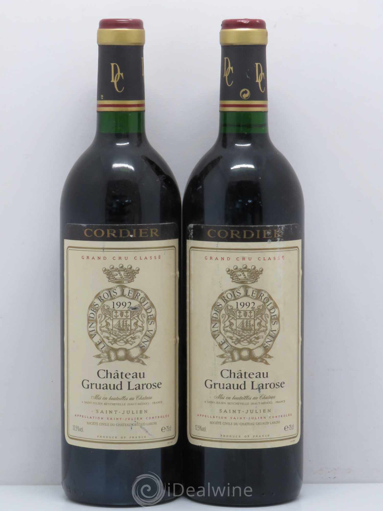 Château Gruaud Larose 2ème Grand Cru Classé 1992 - Lot de 2 bouteilles - 0