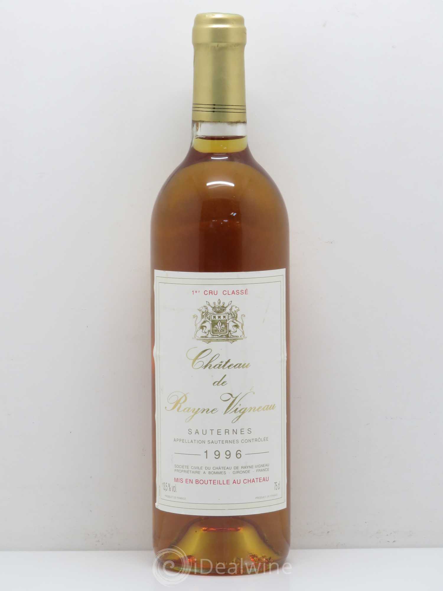 Château de Rayne Vigneau 1er Grand Cru Classé 1996 - Lotto di 1 bottiglia - 0
